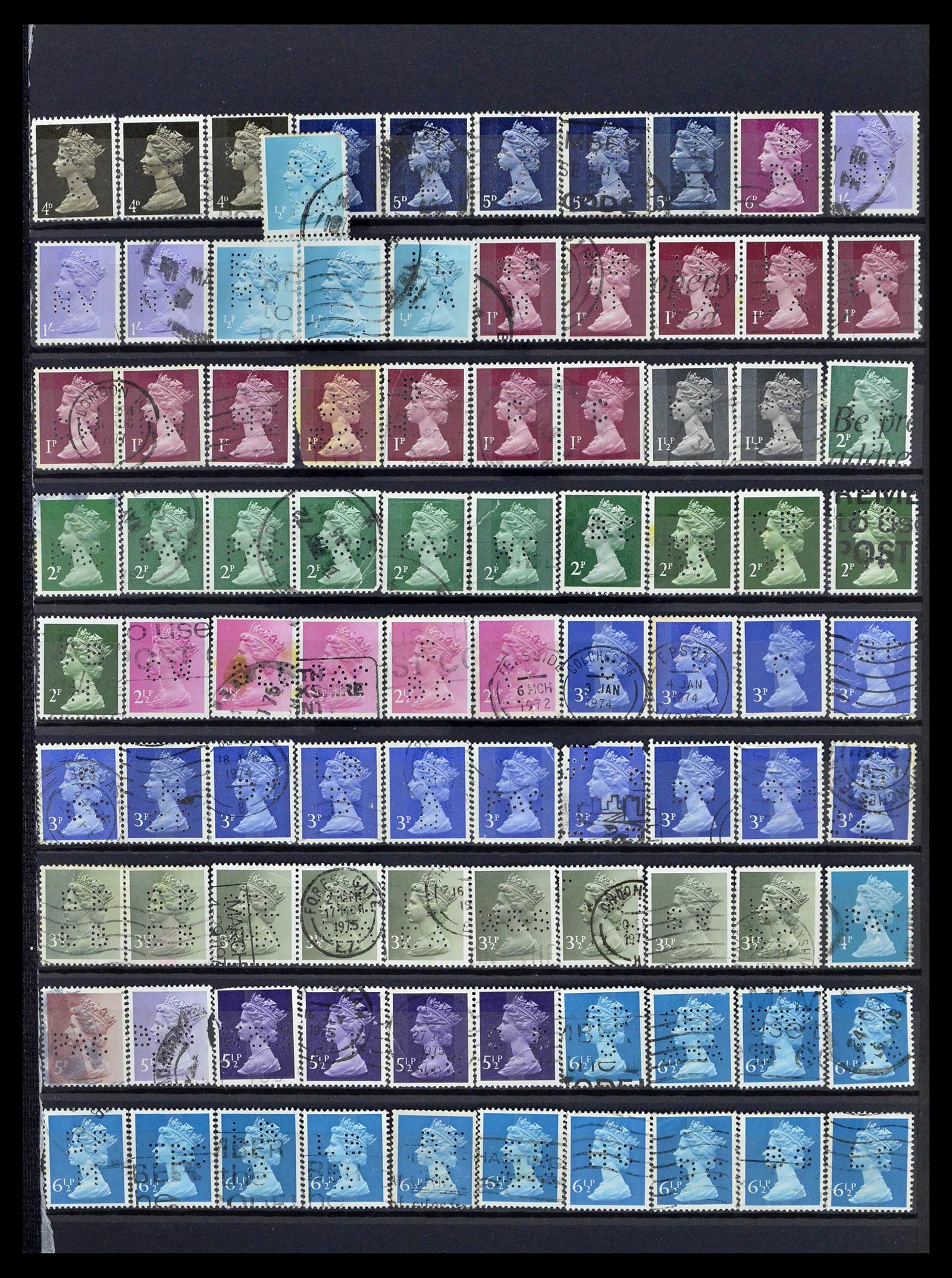 39196 0120 - Stamp collection 39196 Great Britain 1844-1955.