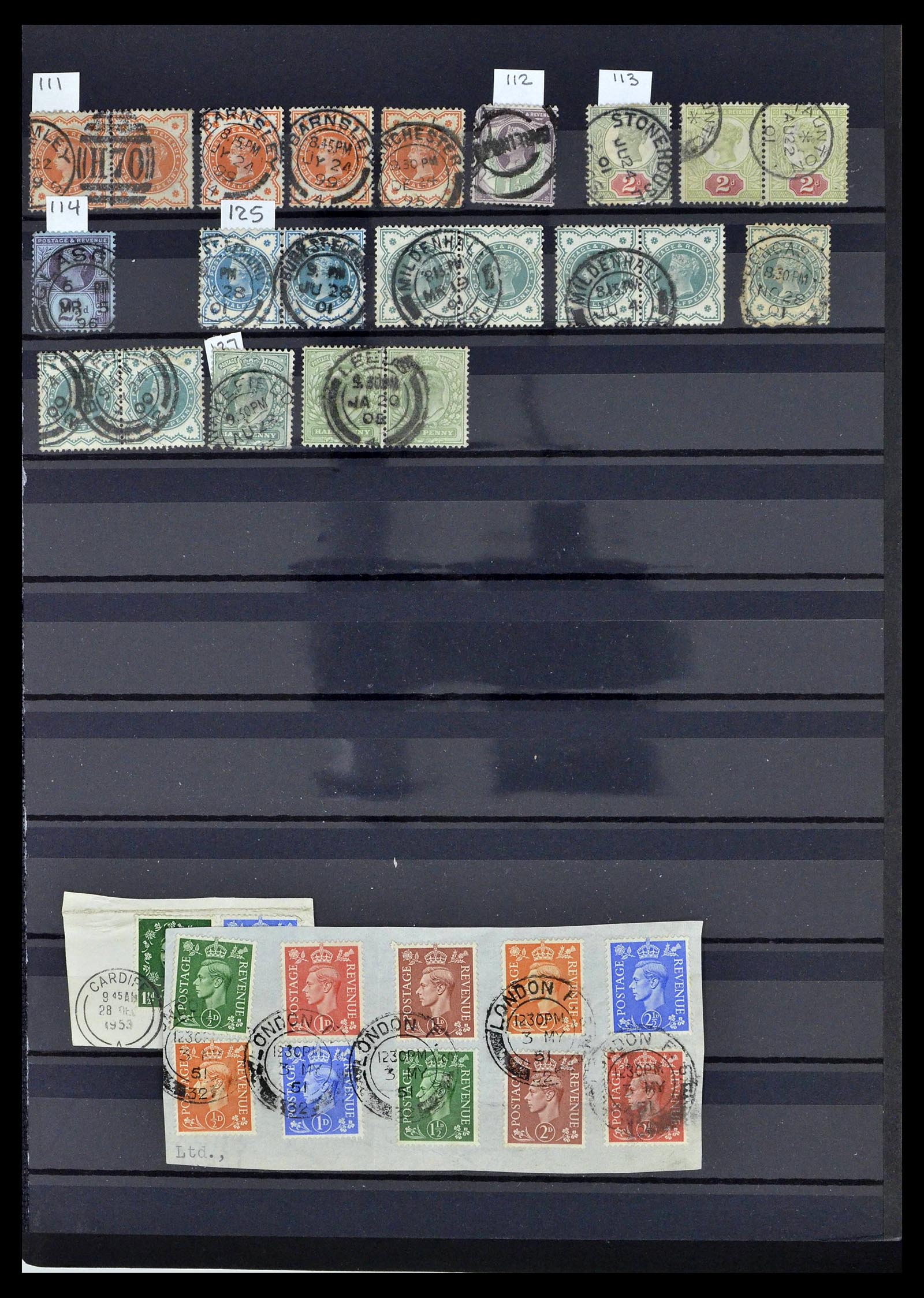 39196 0132 - Postzegelverzameling 39196 Engeland 1844-1955.