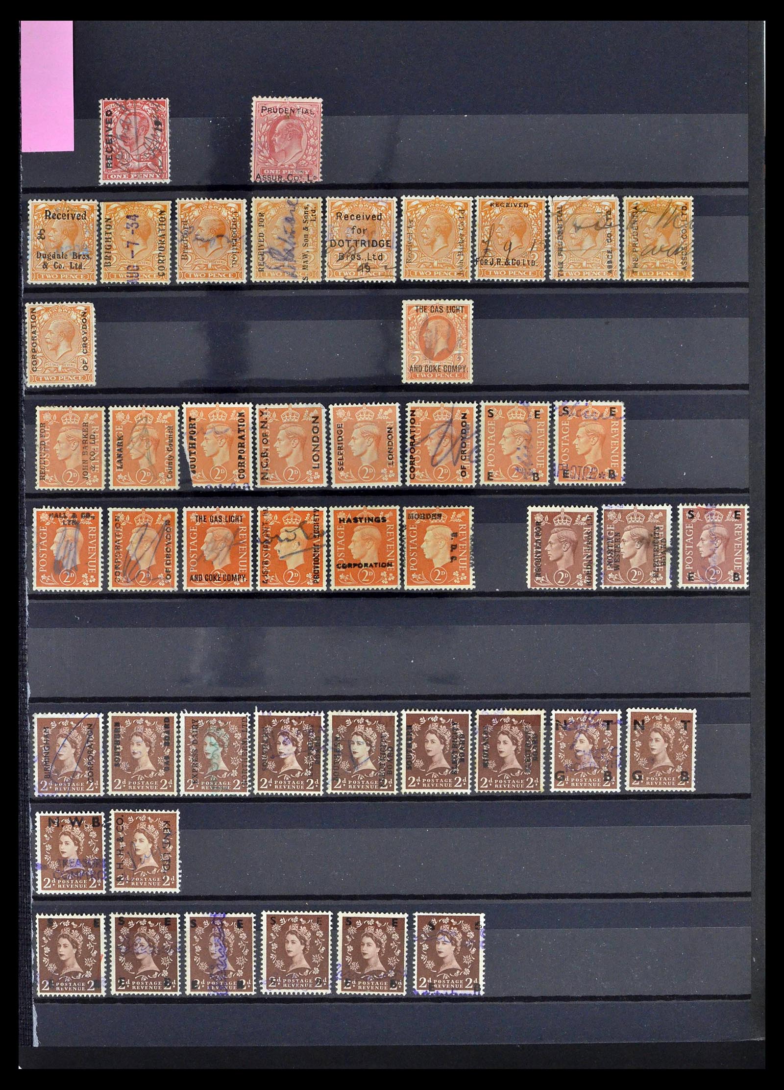 39196 0134 - Postzegelverzameling 39196 Engeland 1844-1955.