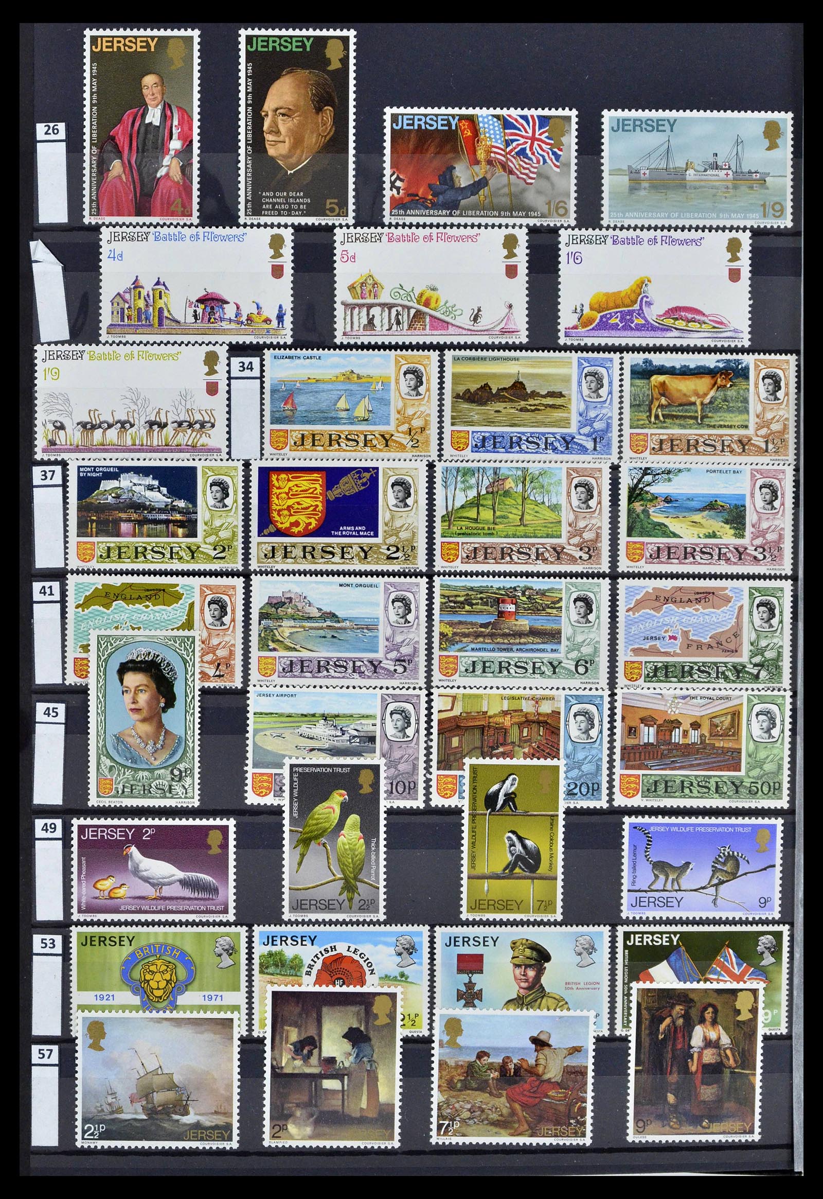 39197 0002 - Postzegelverzameling 39197 Kanaaleilanden 1941-2015.