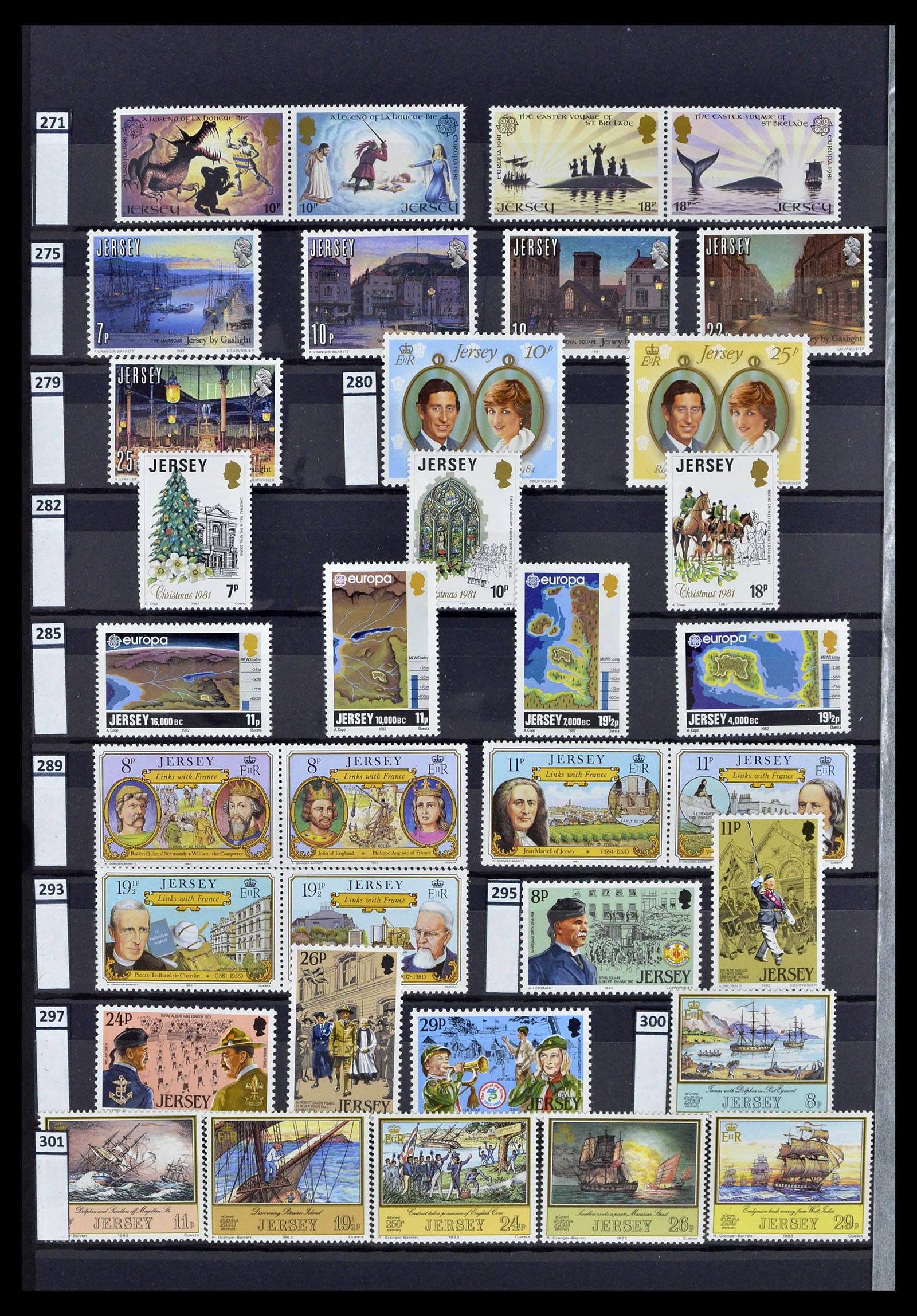 39197 0008 - Postzegelverzameling 39197 Kanaaleilanden 1941-2015.