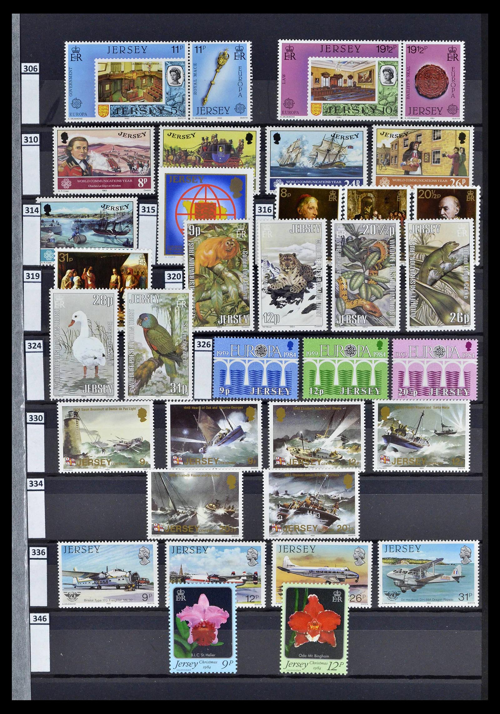 39197 0009 - Postzegelverzameling 39197 Kanaaleilanden 1941-2015.