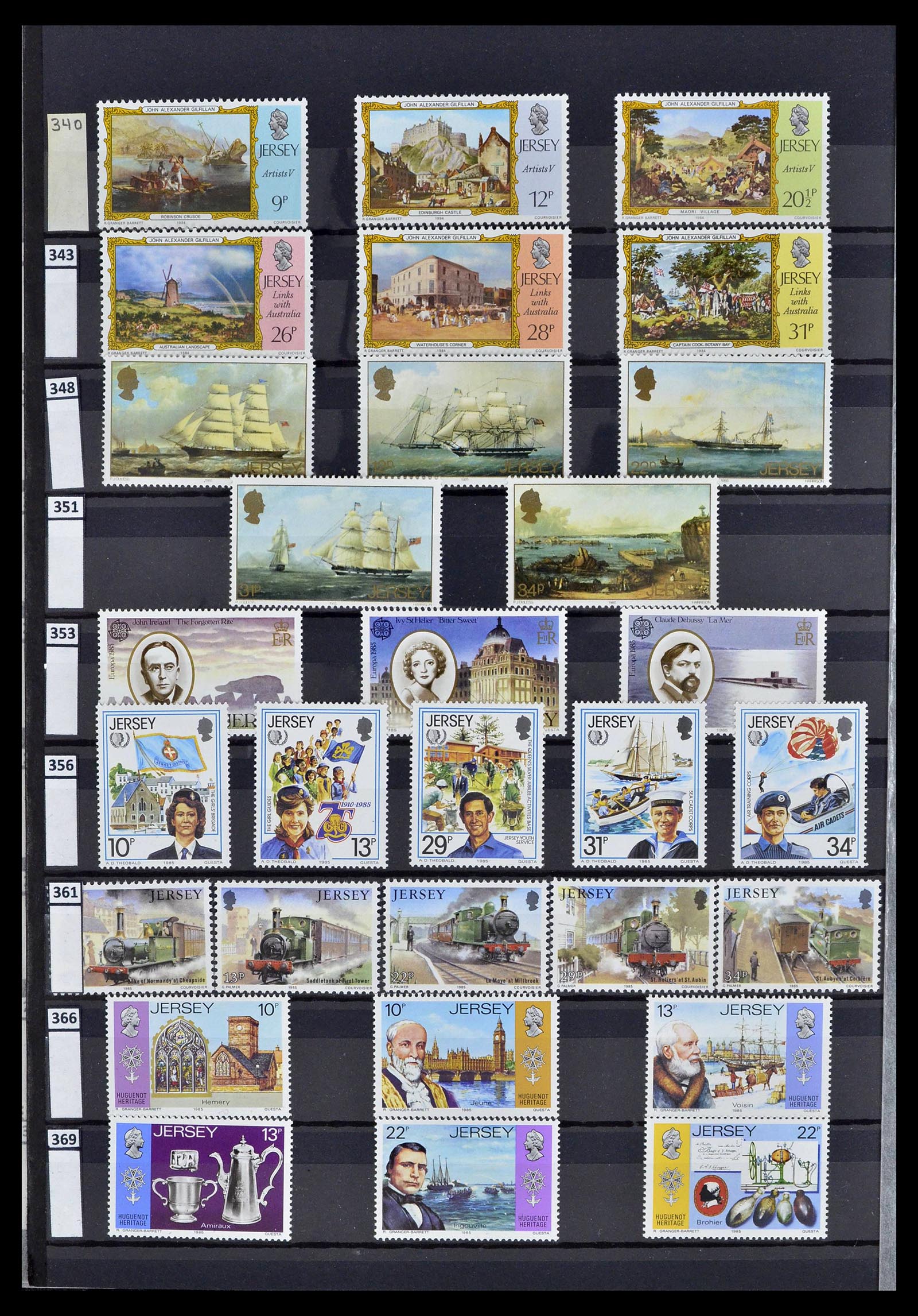 39197 0010 - Postzegelverzameling 39197 Kanaaleilanden 1941-2015.