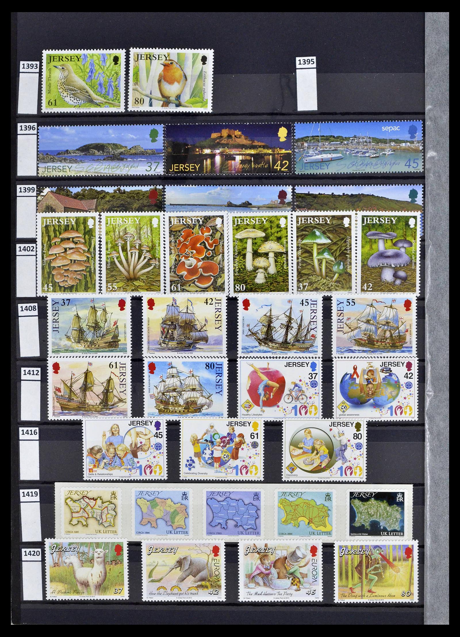 39197 0040 - Postzegelverzameling 39197 Kanaaleilanden 1941-2015.