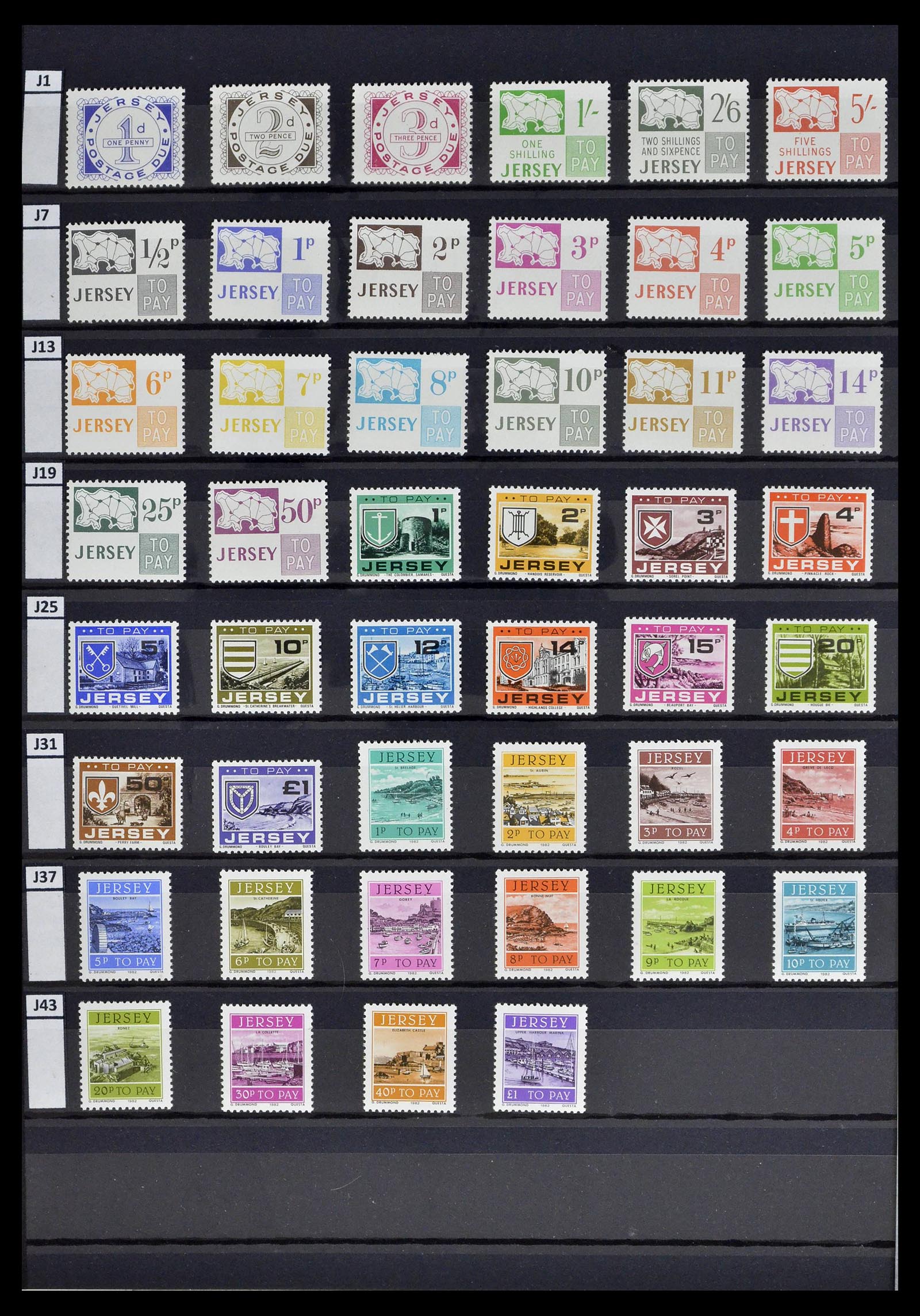 39197 0056 - Postzegelverzameling 39197 Kanaaleilanden 1941-2015.
