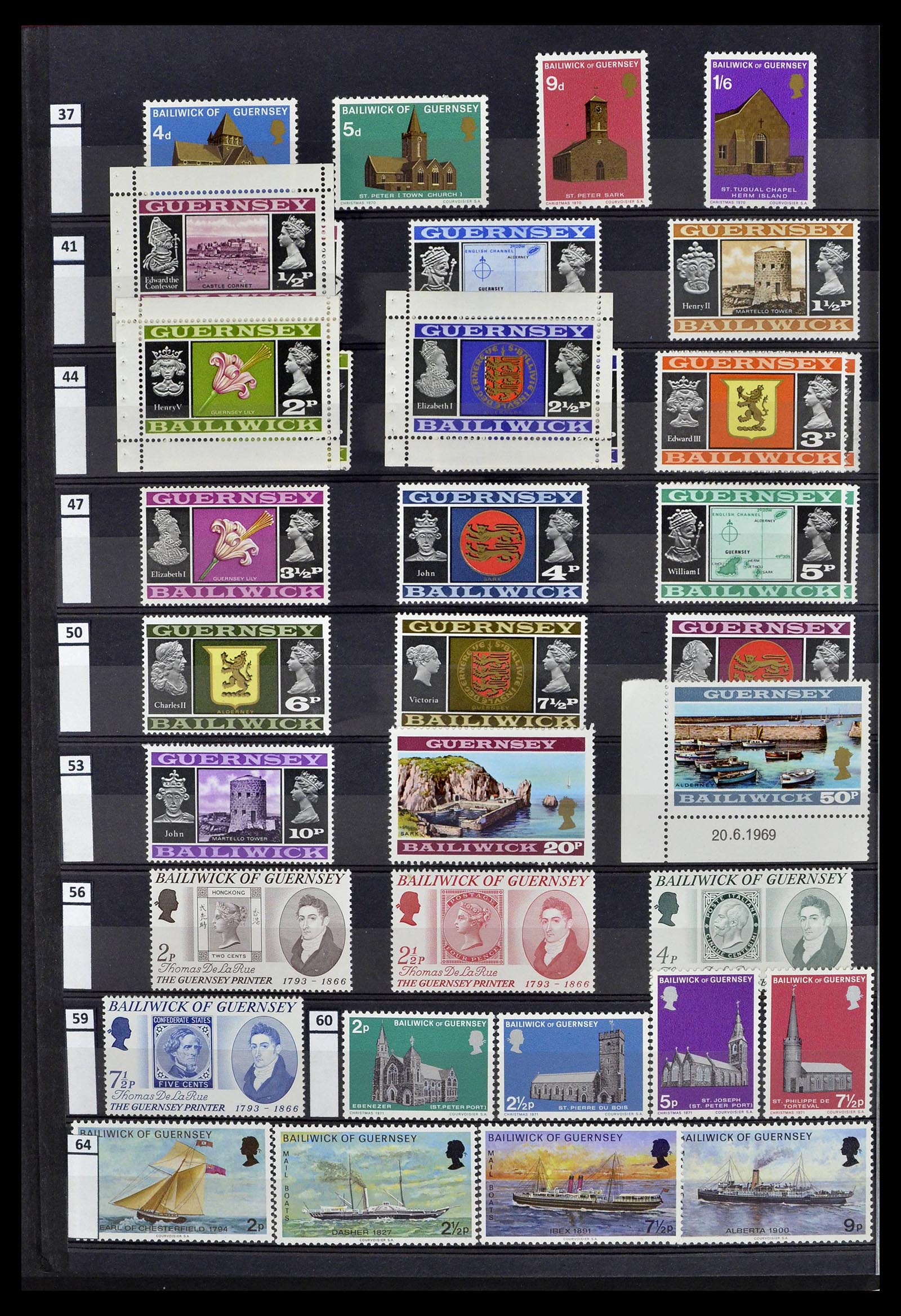 39197 0058 - Postzegelverzameling 39197 Kanaaleilanden 1941-2015.