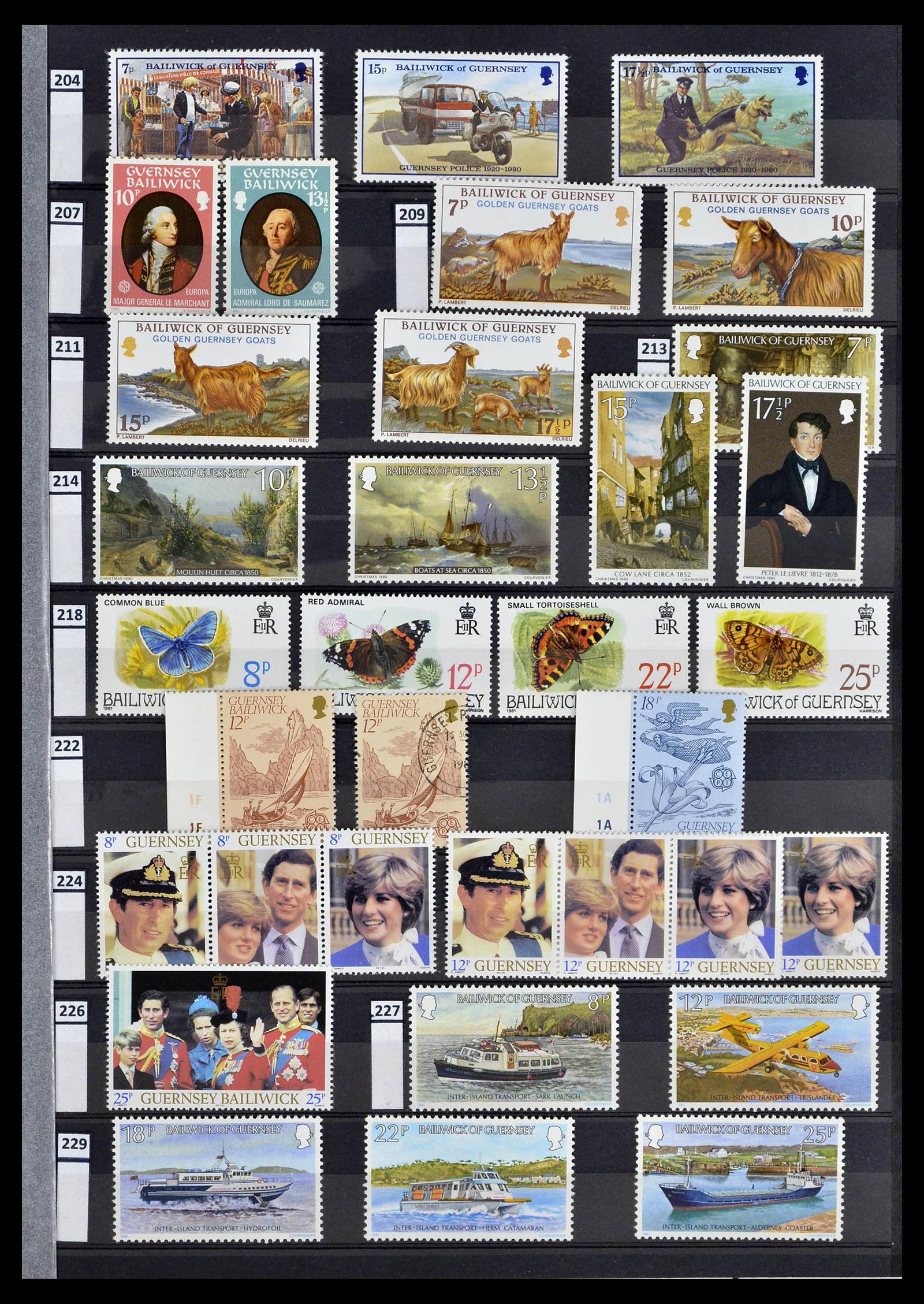 39197 0063 - Postzegelverzameling 39197 Kanaaleilanden 1941-2015.