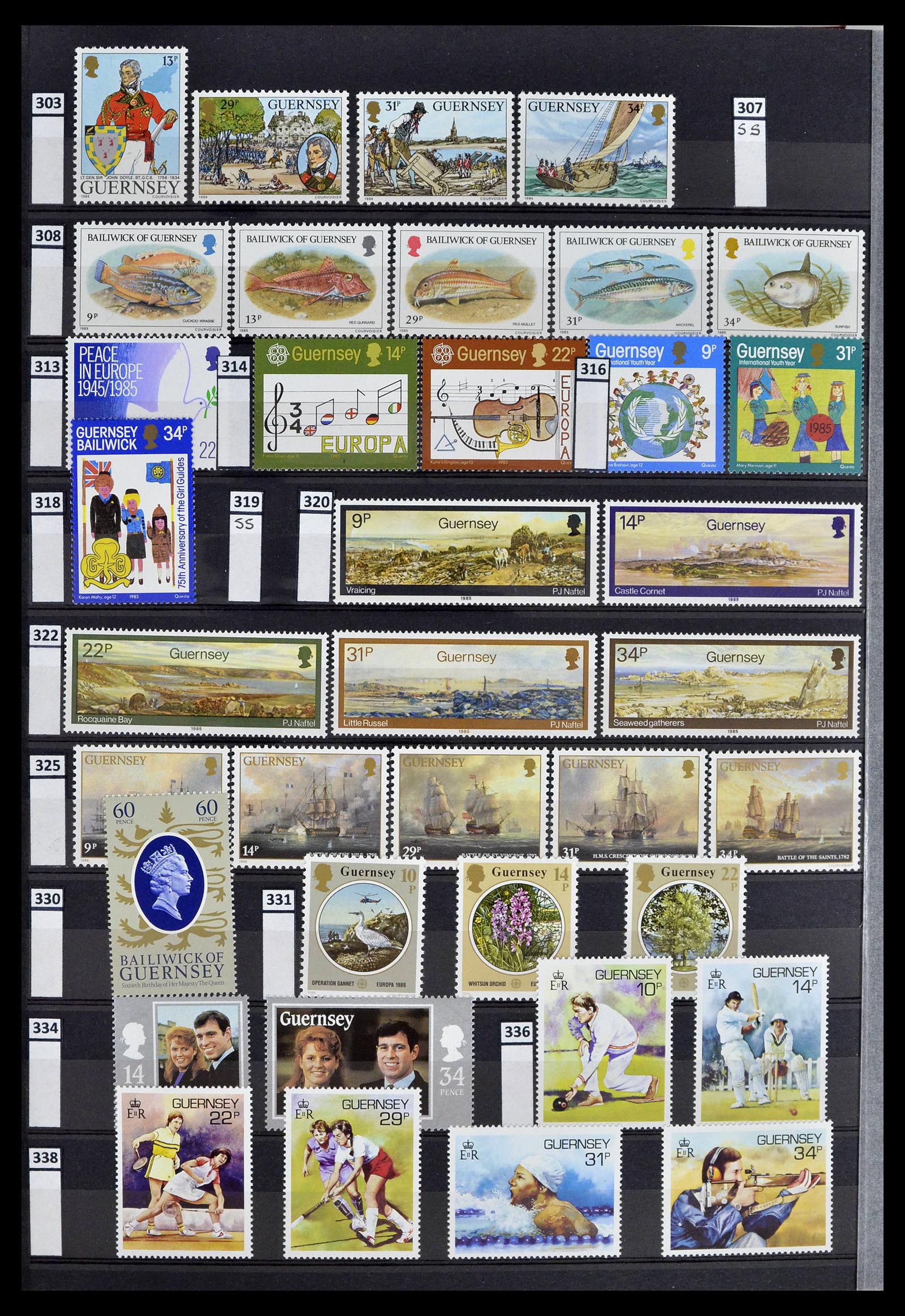 39197 0066 - Postzegelverzameling 39197 Kanaaleilanden 1941-2015.