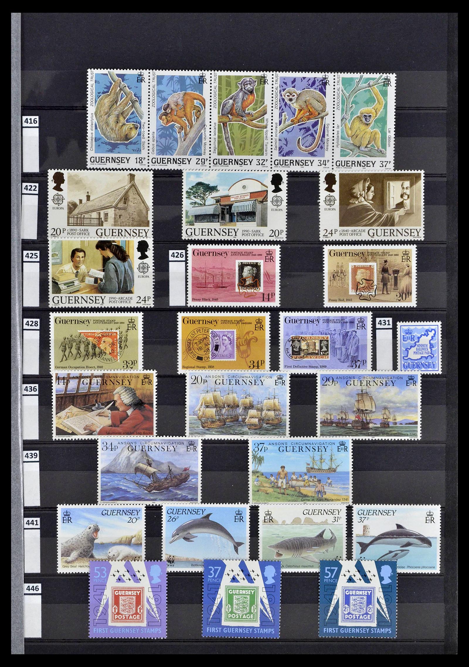 39197 0069 - Postzegelverzameling 39197 Kanaaleilanden 1941-2015.