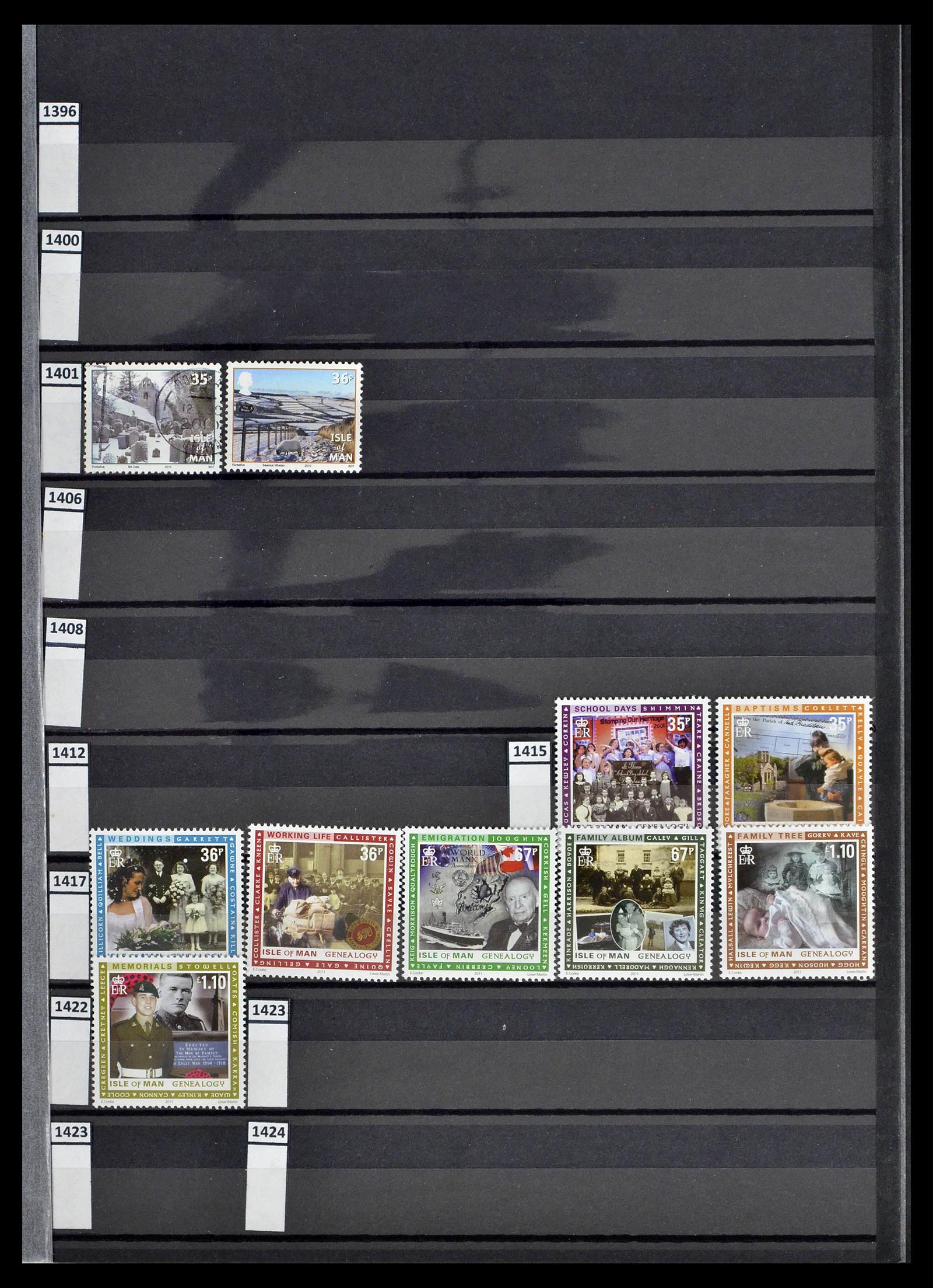 39197 0148 - Postzegelverzameling 39197 Kanaaleilanden 1941-2015.