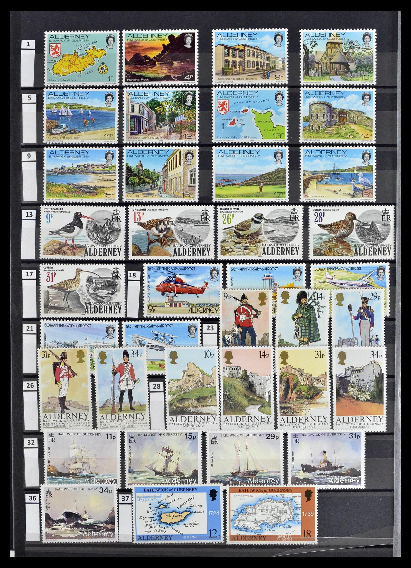 39197 0155 - Postzegelverzameling 39197 Kanaaleilanden 1941-2015.