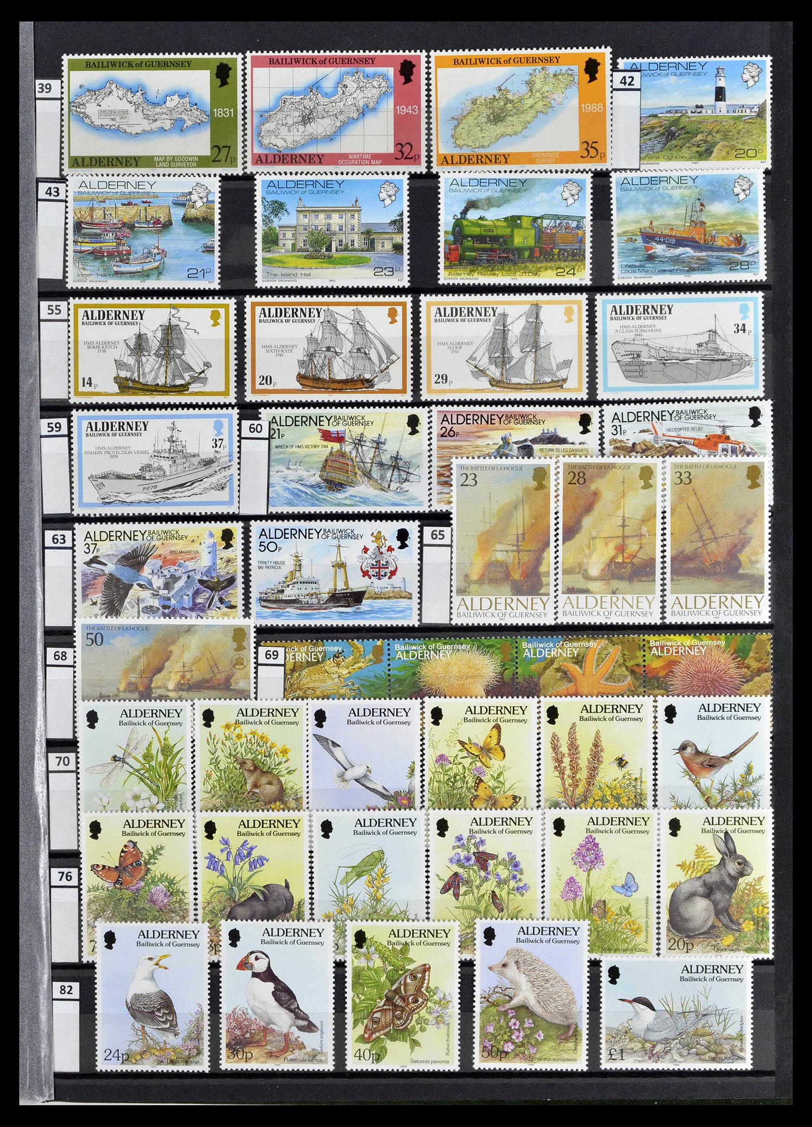 39197 0156 - Postzegelverzameling 39197 Kanaaleilanden 1941-2015.
