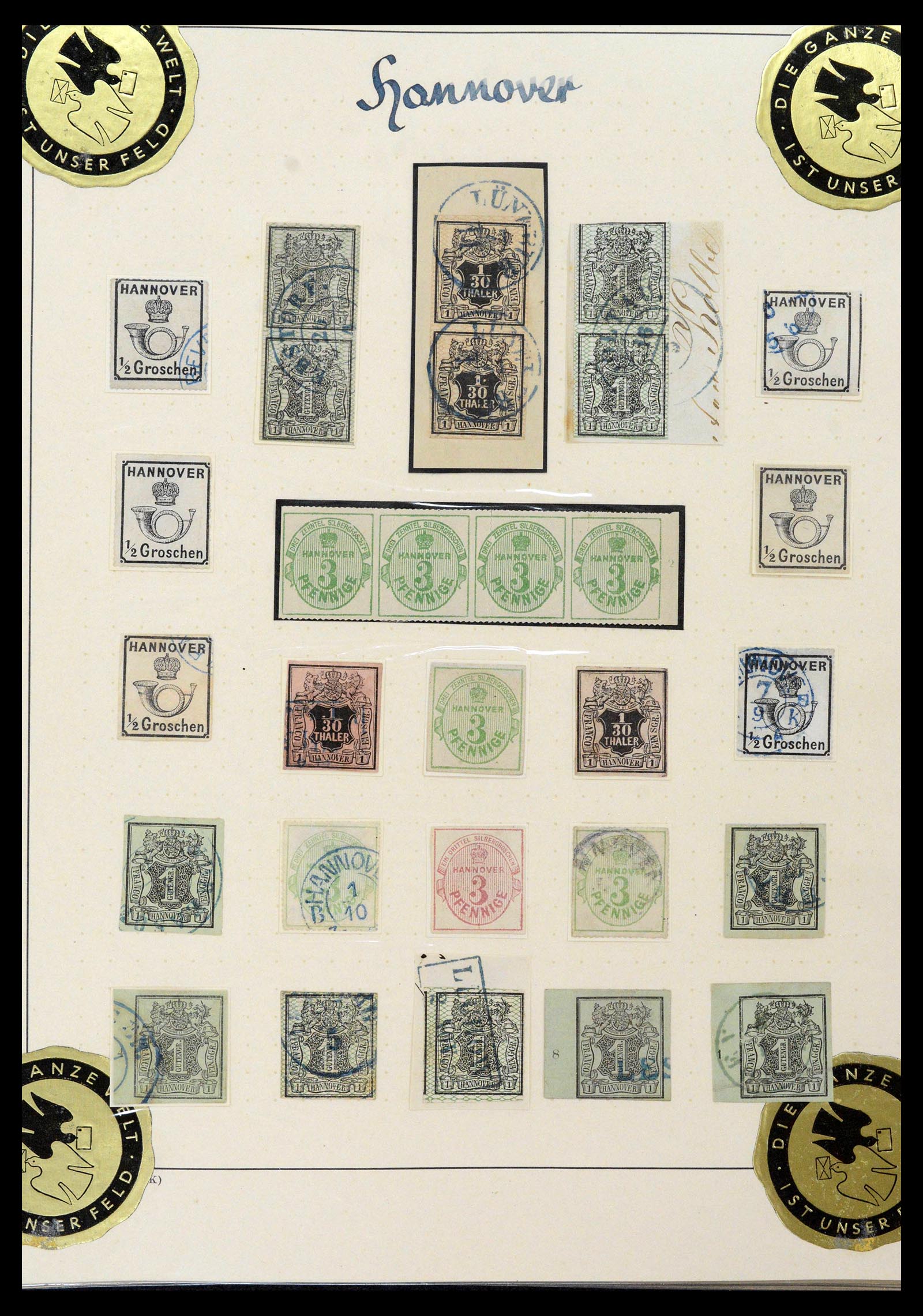39200 0003 - Postzegelverzameling 39200 Hannover SUPER verzameling 1850-1864.