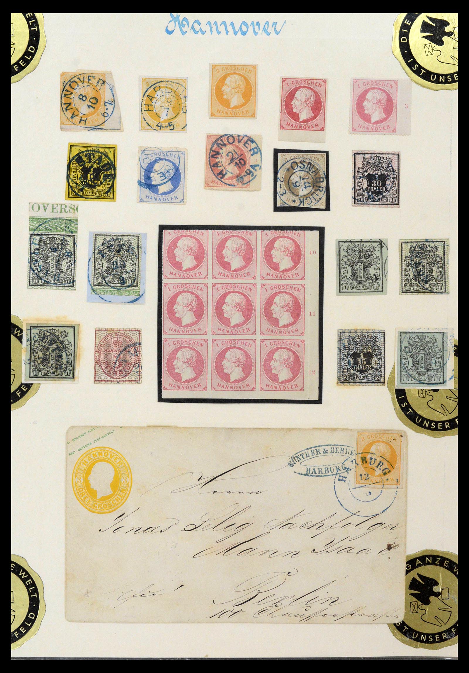 39200 0009 - Postzegelverzameling 39200 Hannover SUPER verzameling 1850-1864.