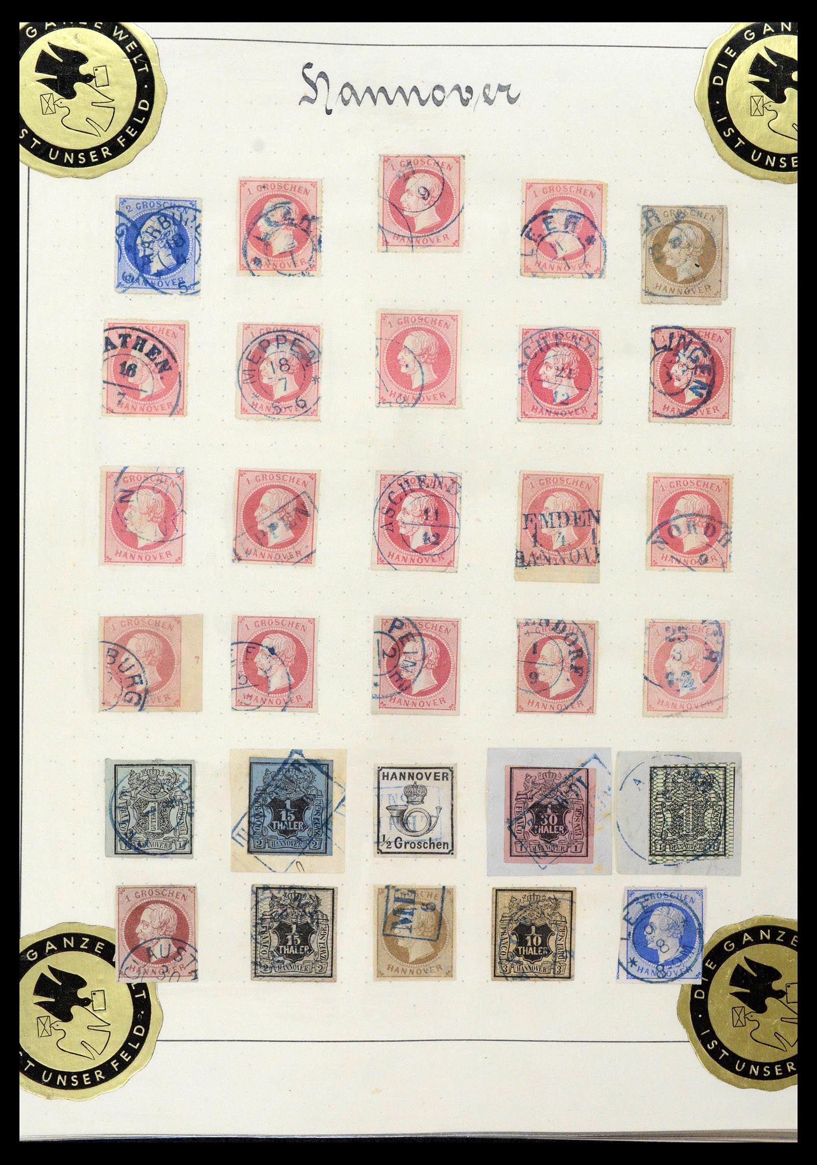 39200 0010 - Postzegelverzameling 39200 Hannover SUPER verzameling 1850-1864.
