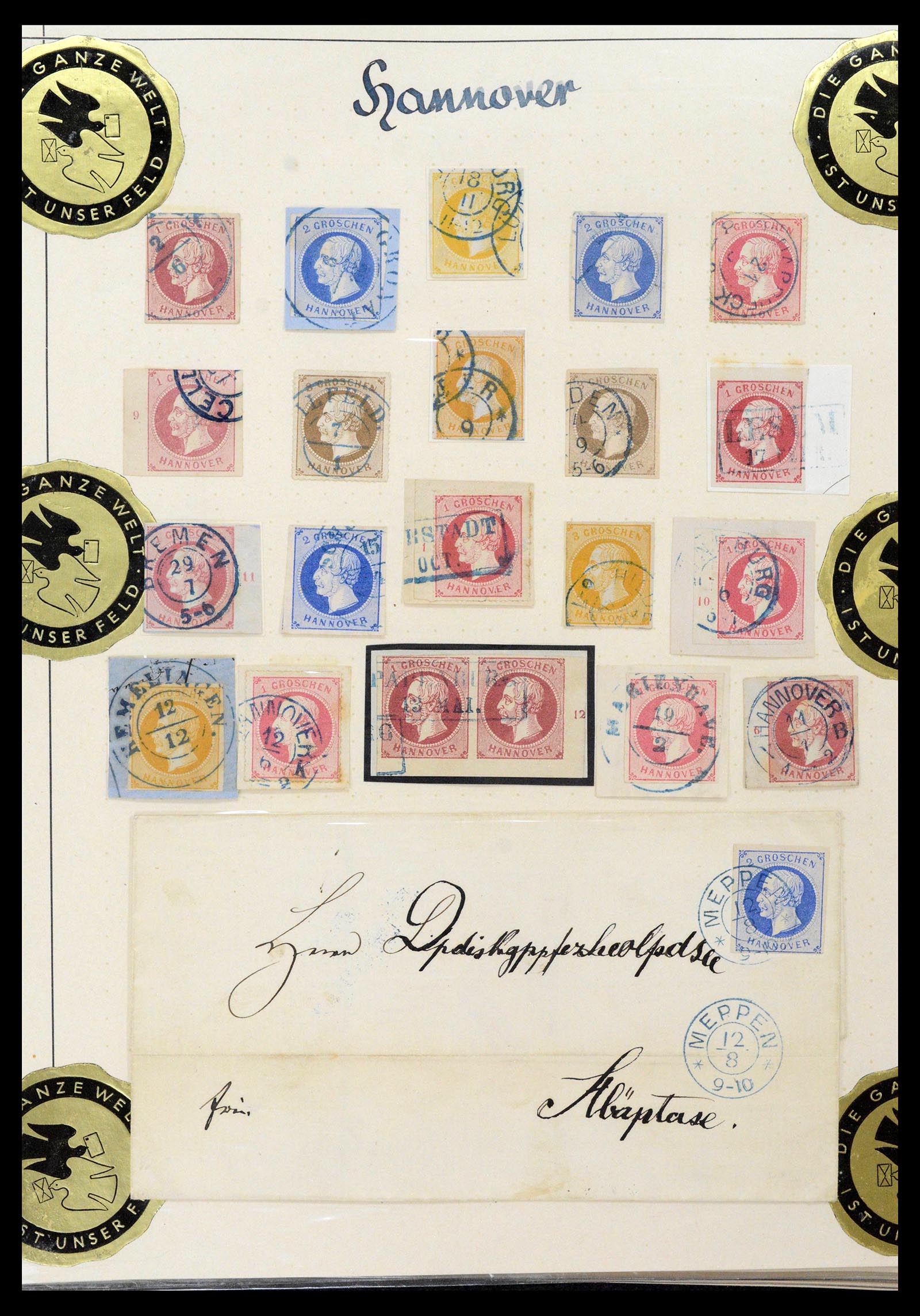 39200 0011 - Postzegelverzameling 39200 Hannover SUPER verzameling 1850-1864.