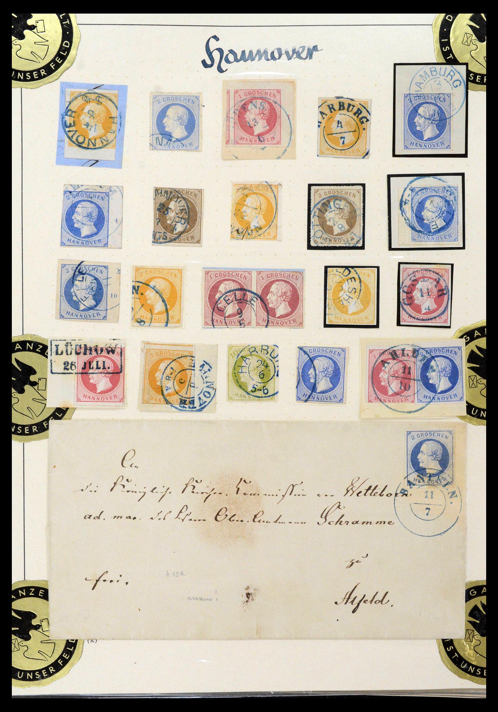 39200 0012 - Postzegelverzameling 39200 Hannover SUPER verzameling 1850-1864.