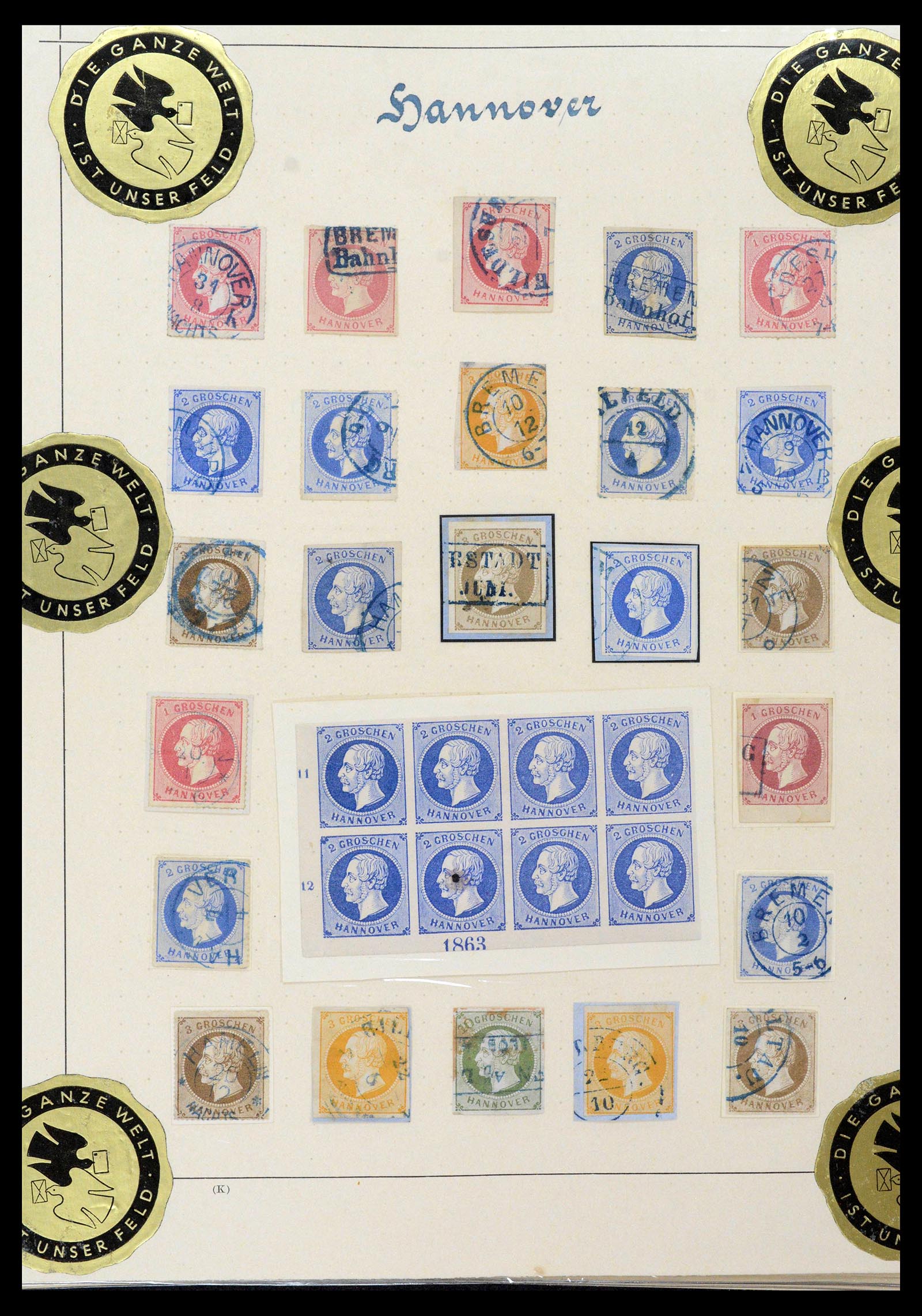 39200 0013 - Postzegelverzameling 39200 Hannover SUPER verzameling 1850-1864.