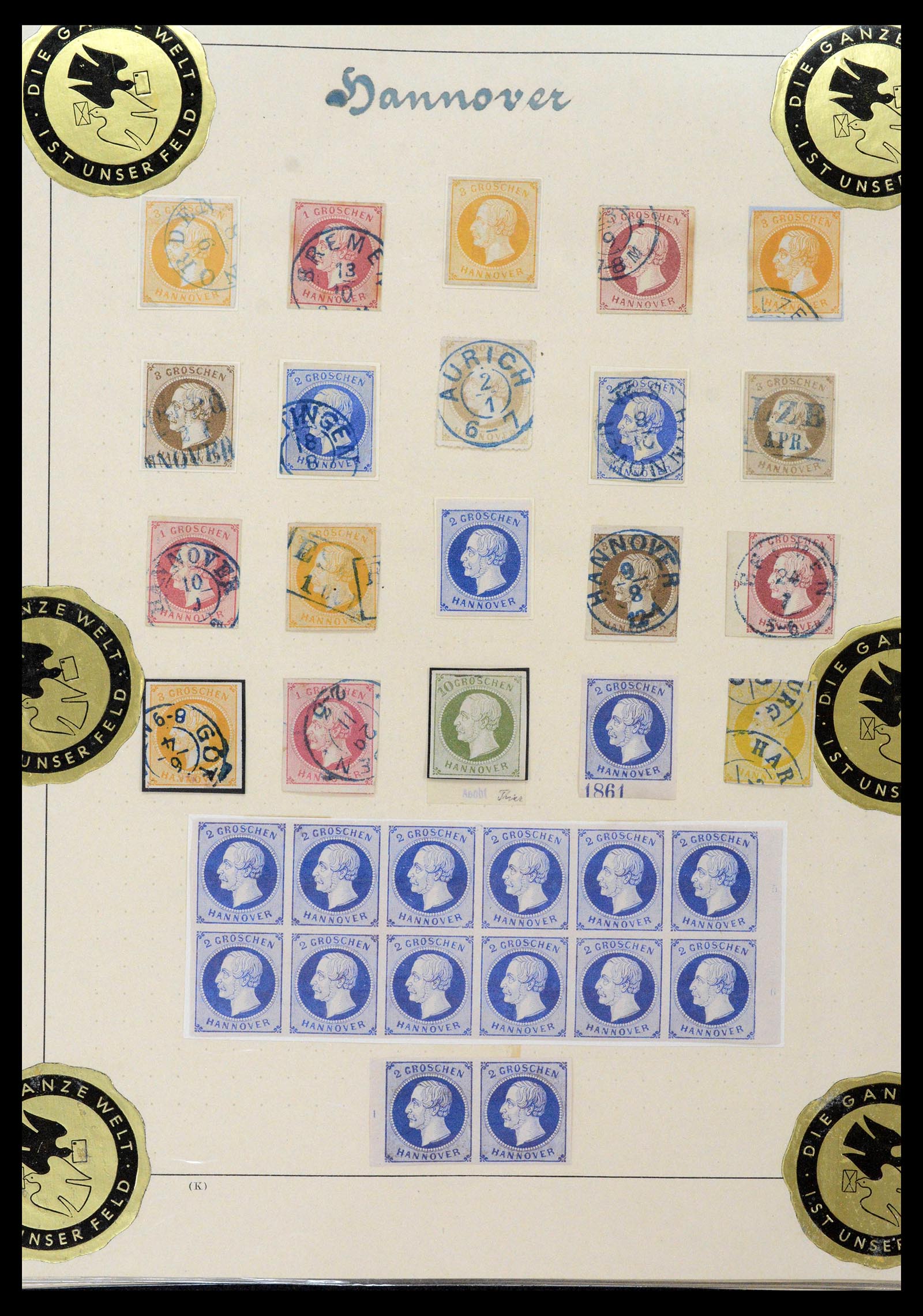 39200 0014 - Postzegelverzameling 39200 Hannover SUPER verzameling 1850-1864.