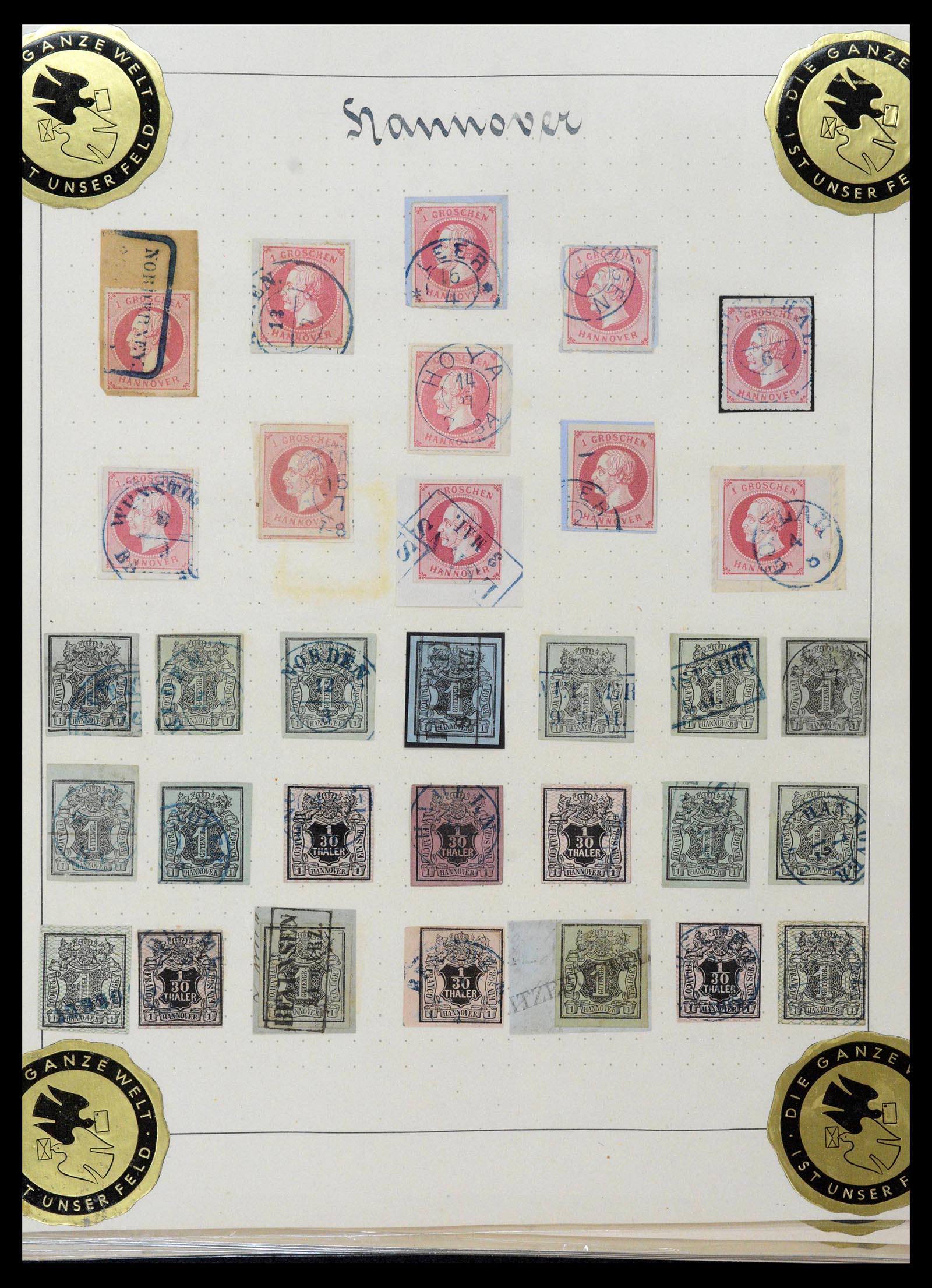 39200 0017 - Postzegelverzameling 39200 Hannover SUPER verzameling 1850-1864.
