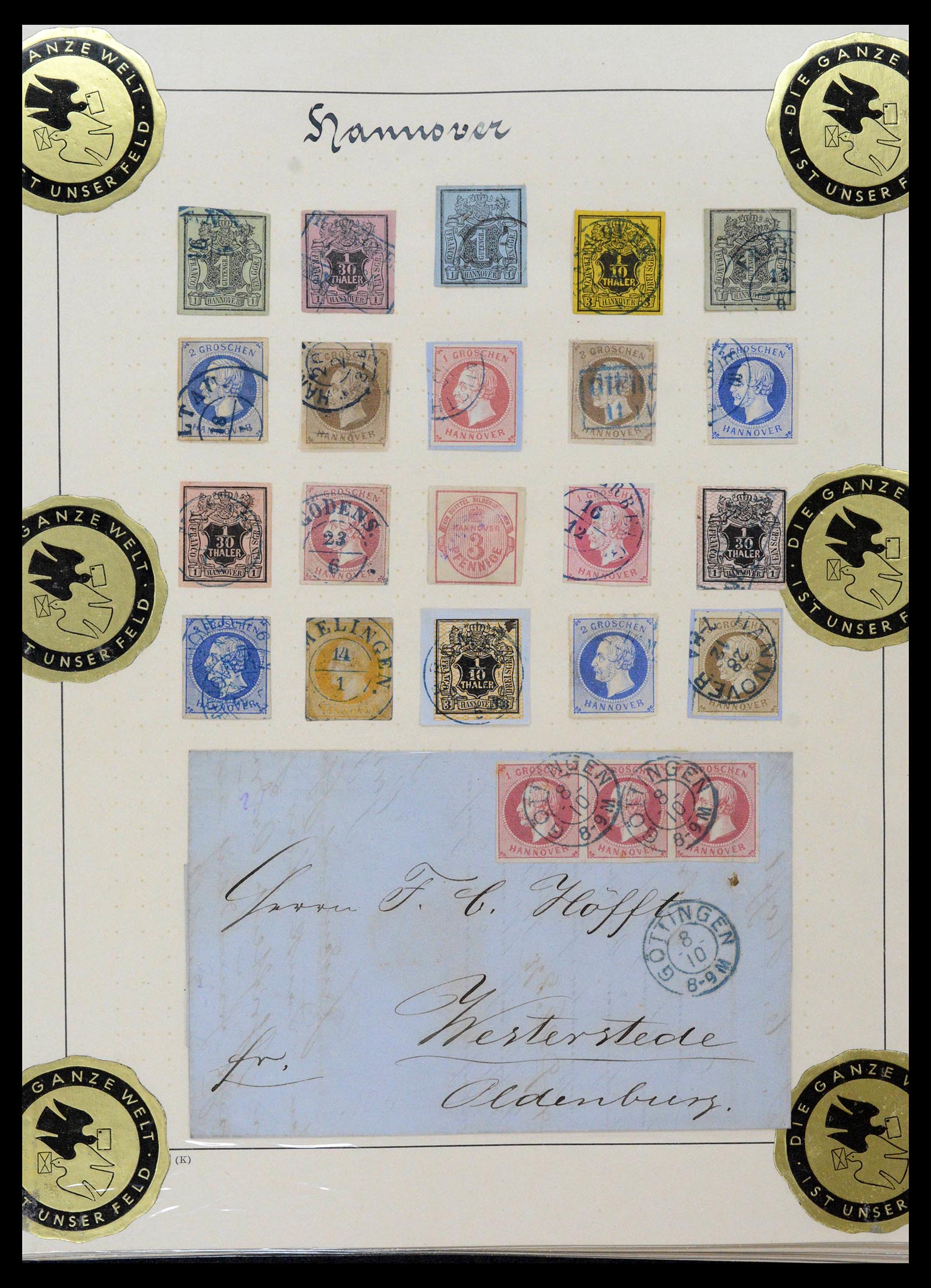 39200 0019 - Postzegelverzameling 39200 Hannover SUPER verzameling 1850-1864.