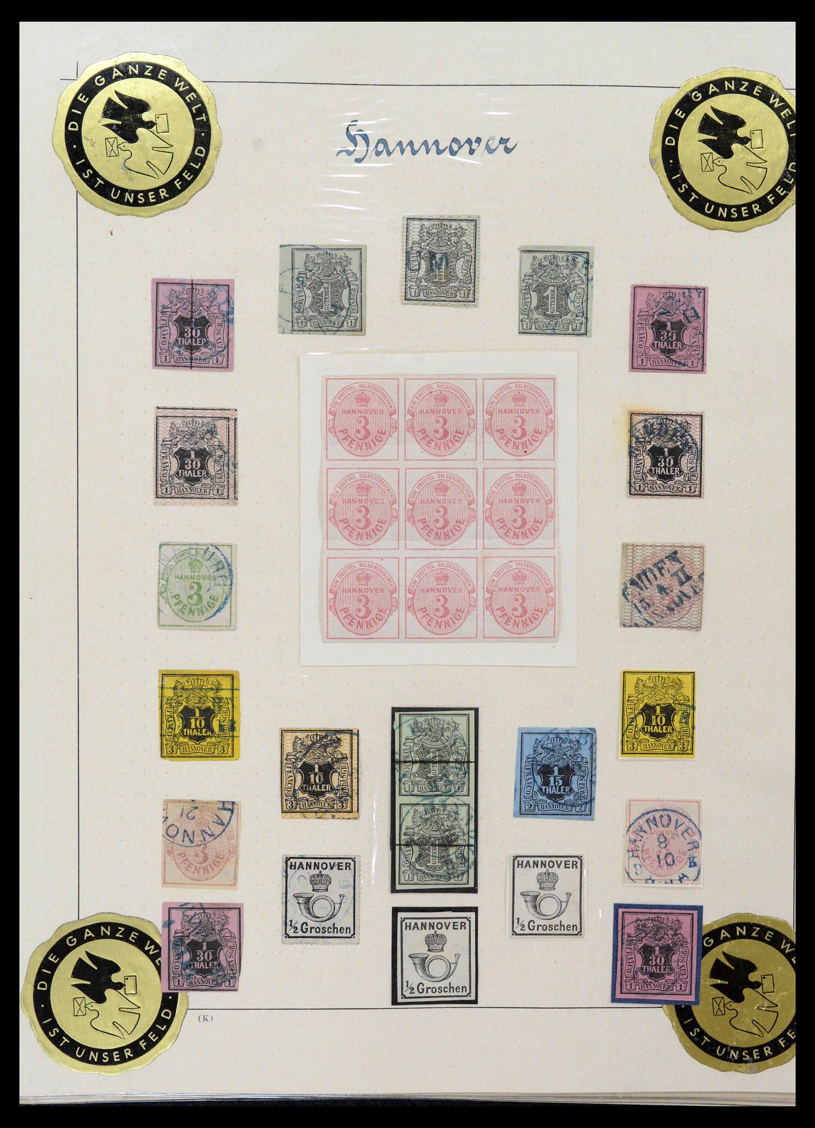 39200 0021 - Postzegelverzameling 39200 Hannover SUPER verzameling 1850-1864.