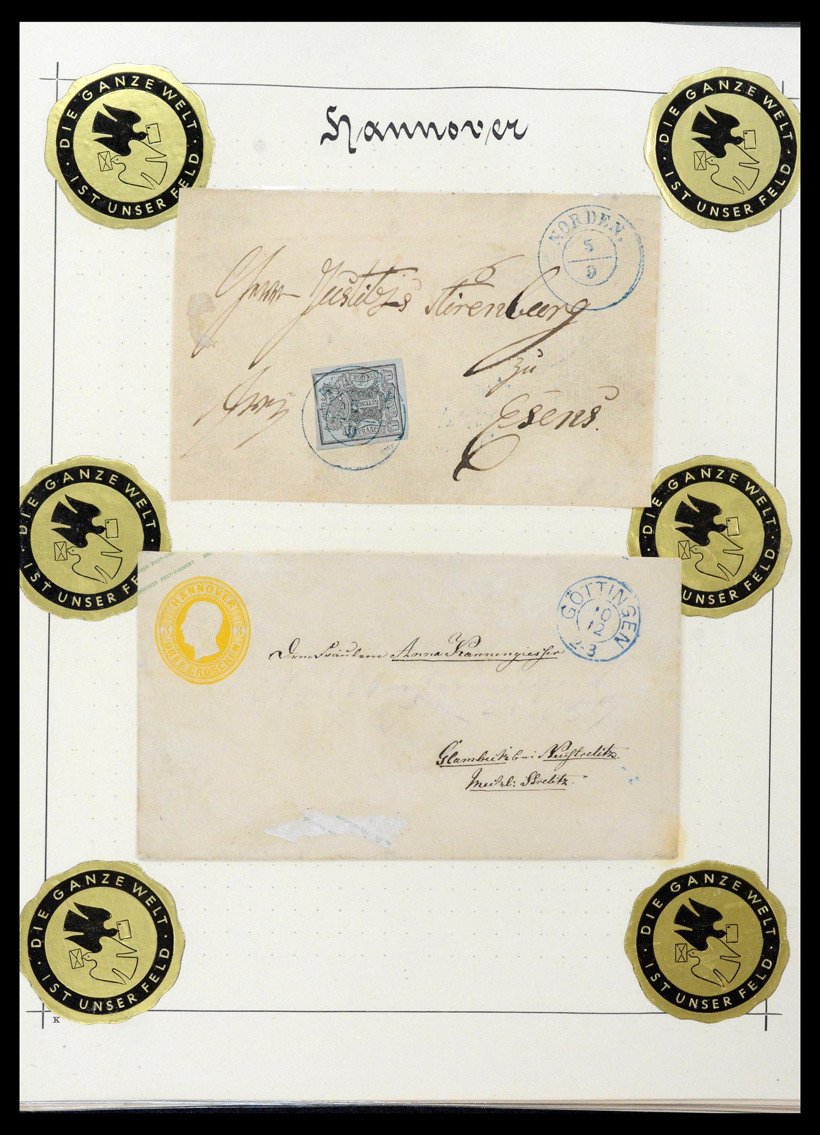 39200 0022 - Postzegelverzameling 39200 Hannover SUPER verzameling 1850-1864.