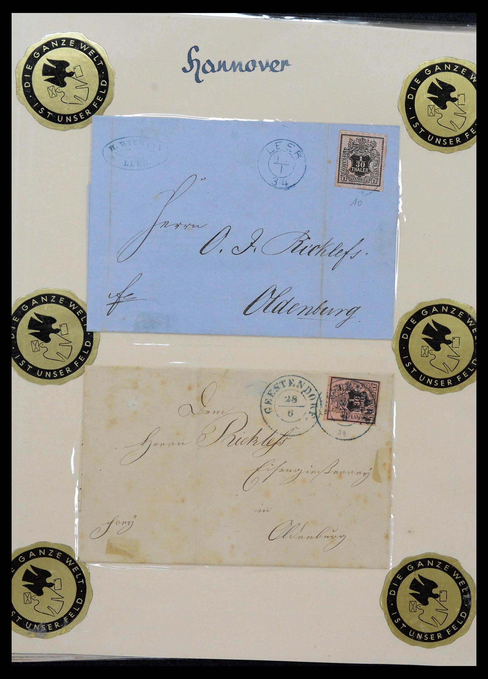 39200 0029 - Postzegelverzameling 39200 Hannover SUPER verzameling 1850-1864.