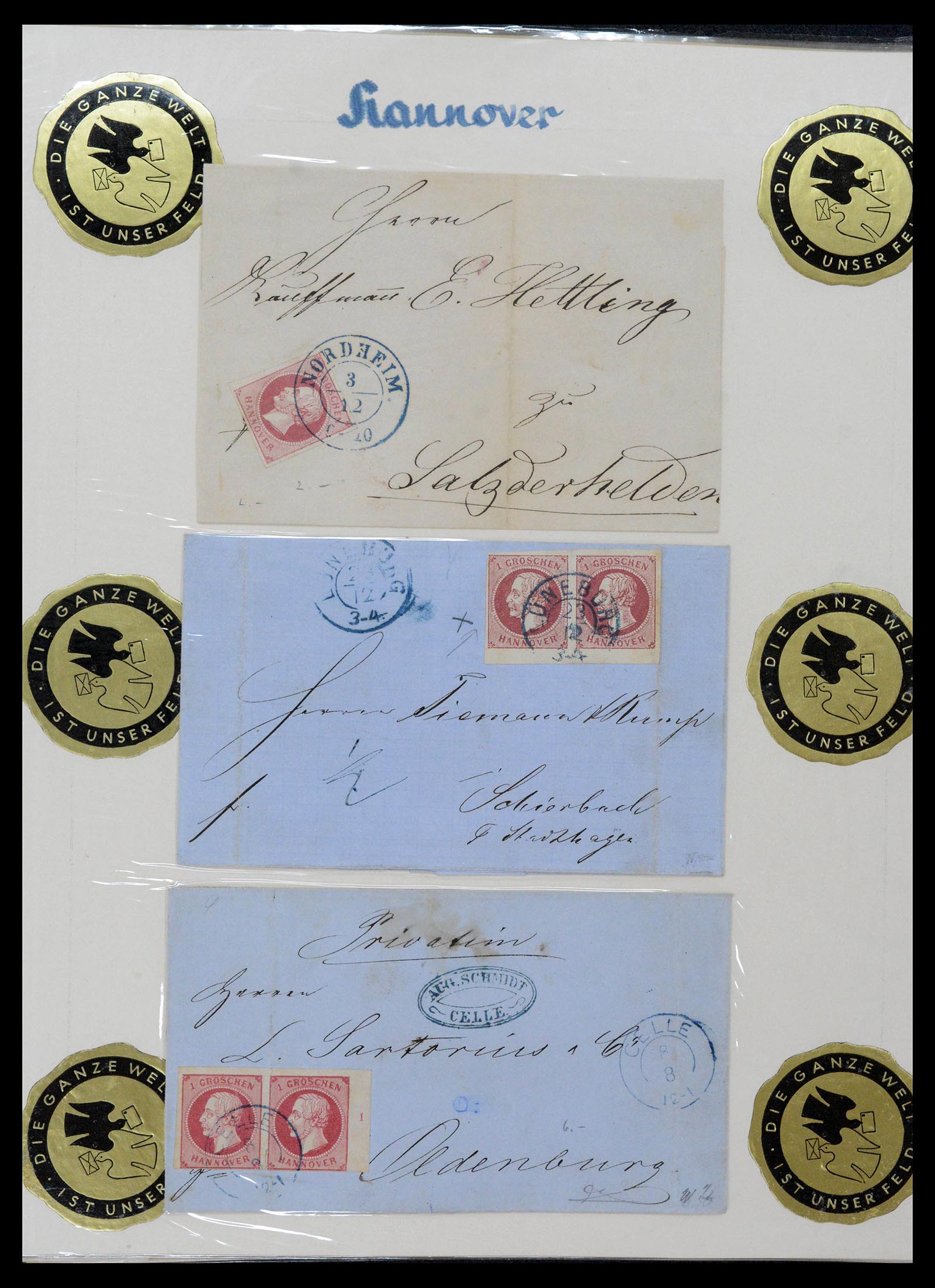 39200 0033 - Postzegelverzameling 39200 Hannover SUPER verzameling 1850-1864.