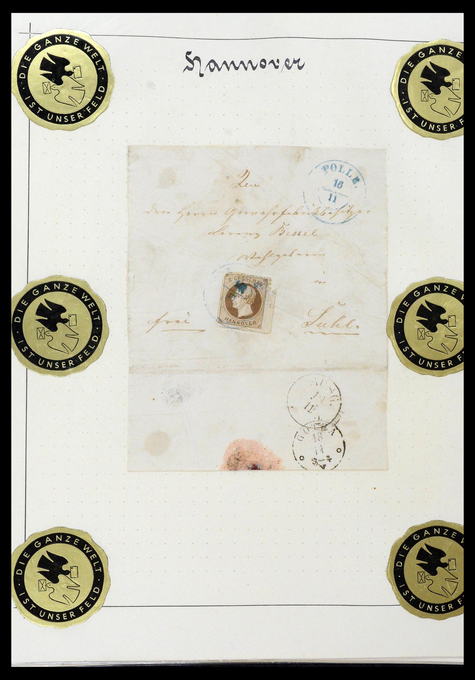 39200 0037 - Postzegelverzameling 39200 Hannover SUPER verzameling 1850-1864.