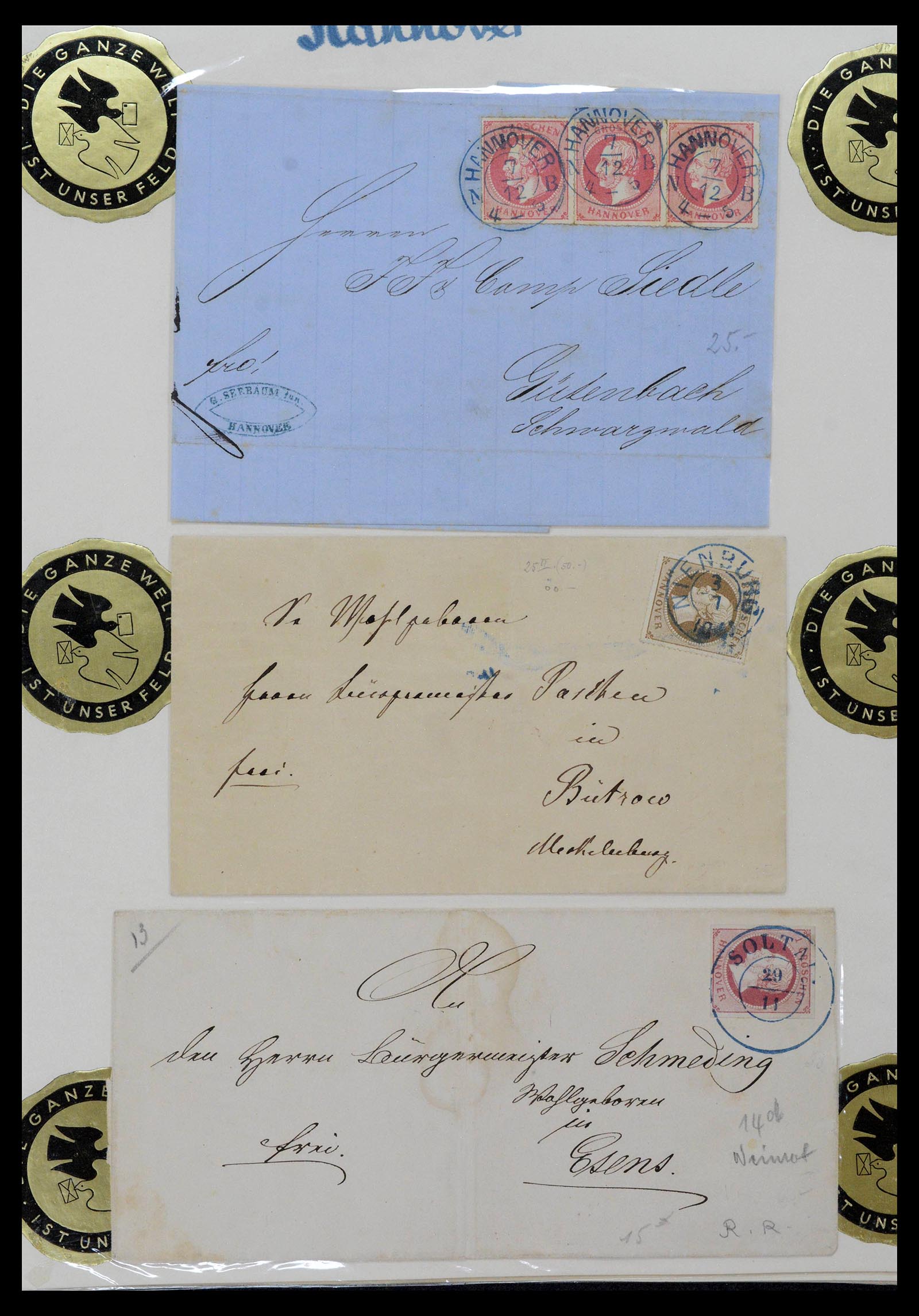 39200 0038 - Postzegelverzameling 39200 Hannover SUPER verzameling 1850-1864.