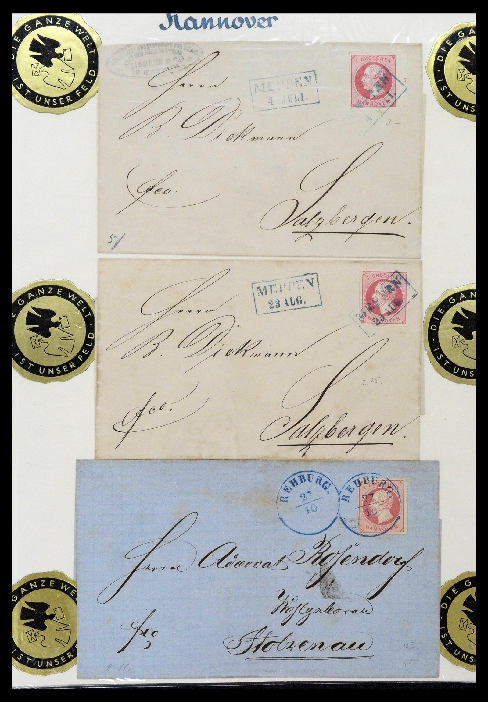 39200 0040 - Postzegelverzameling 39200 Hannover SUPER verzameling 1850-1864.