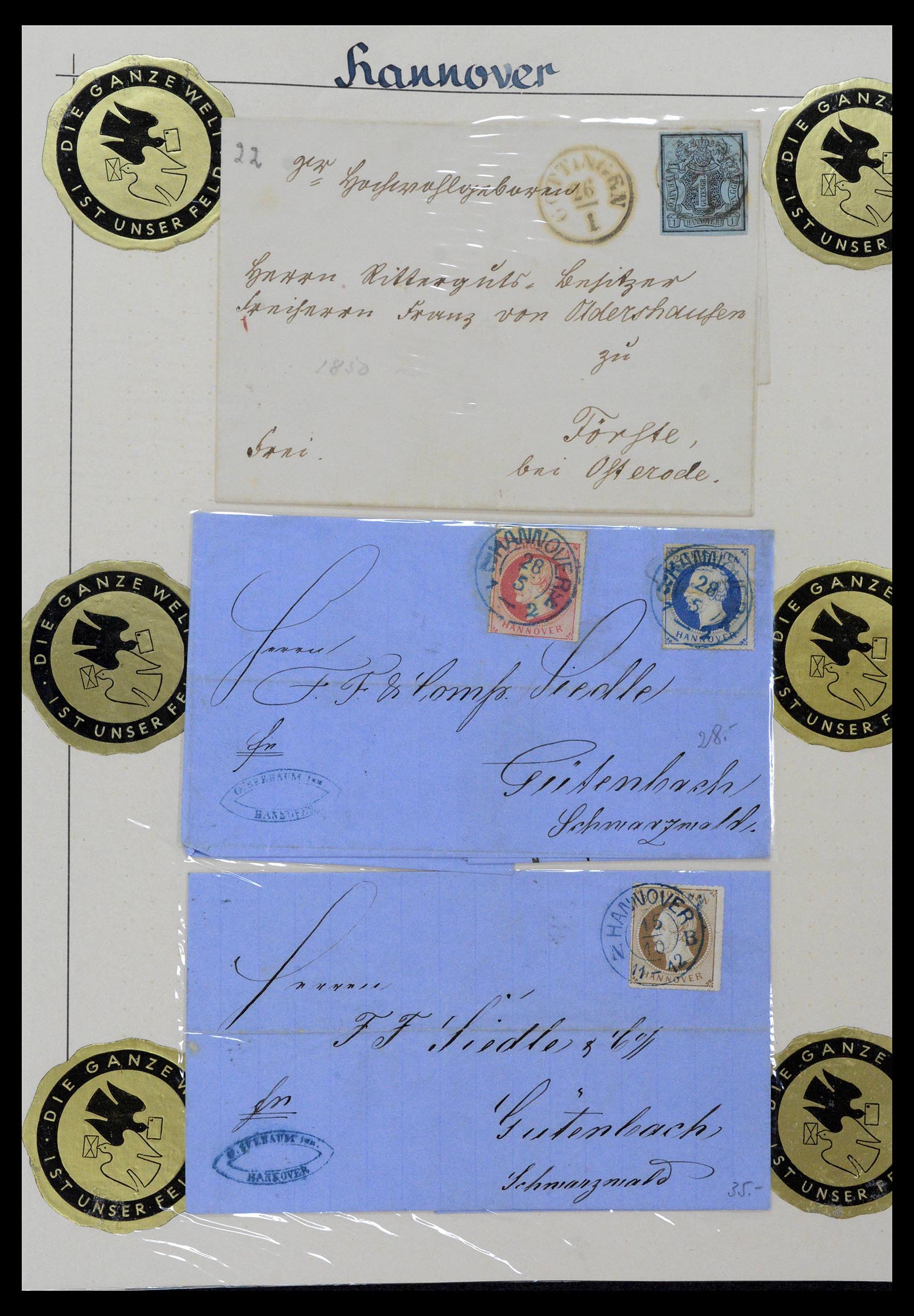 39200 0041 - Postzegelverzameling 39200 Hannover SUPER verzameling 1850-1864.