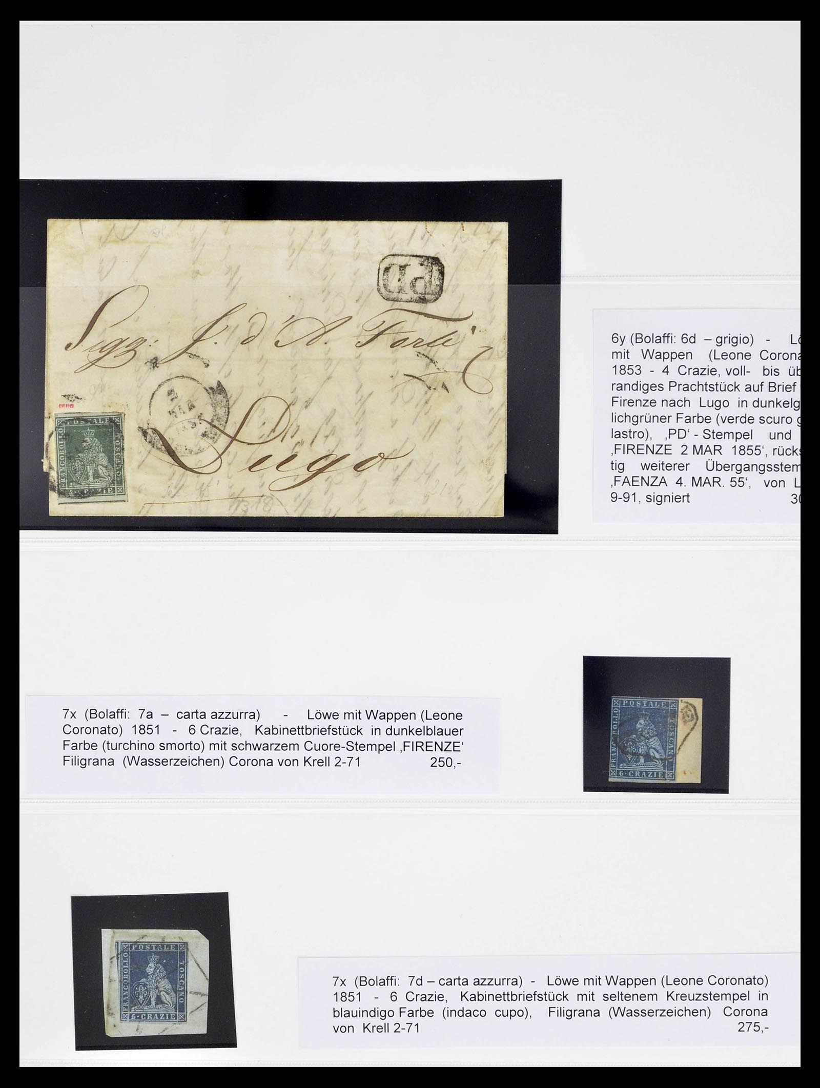 39202 0009 - Stamp collection 39202 Tuscany 1813-1860.