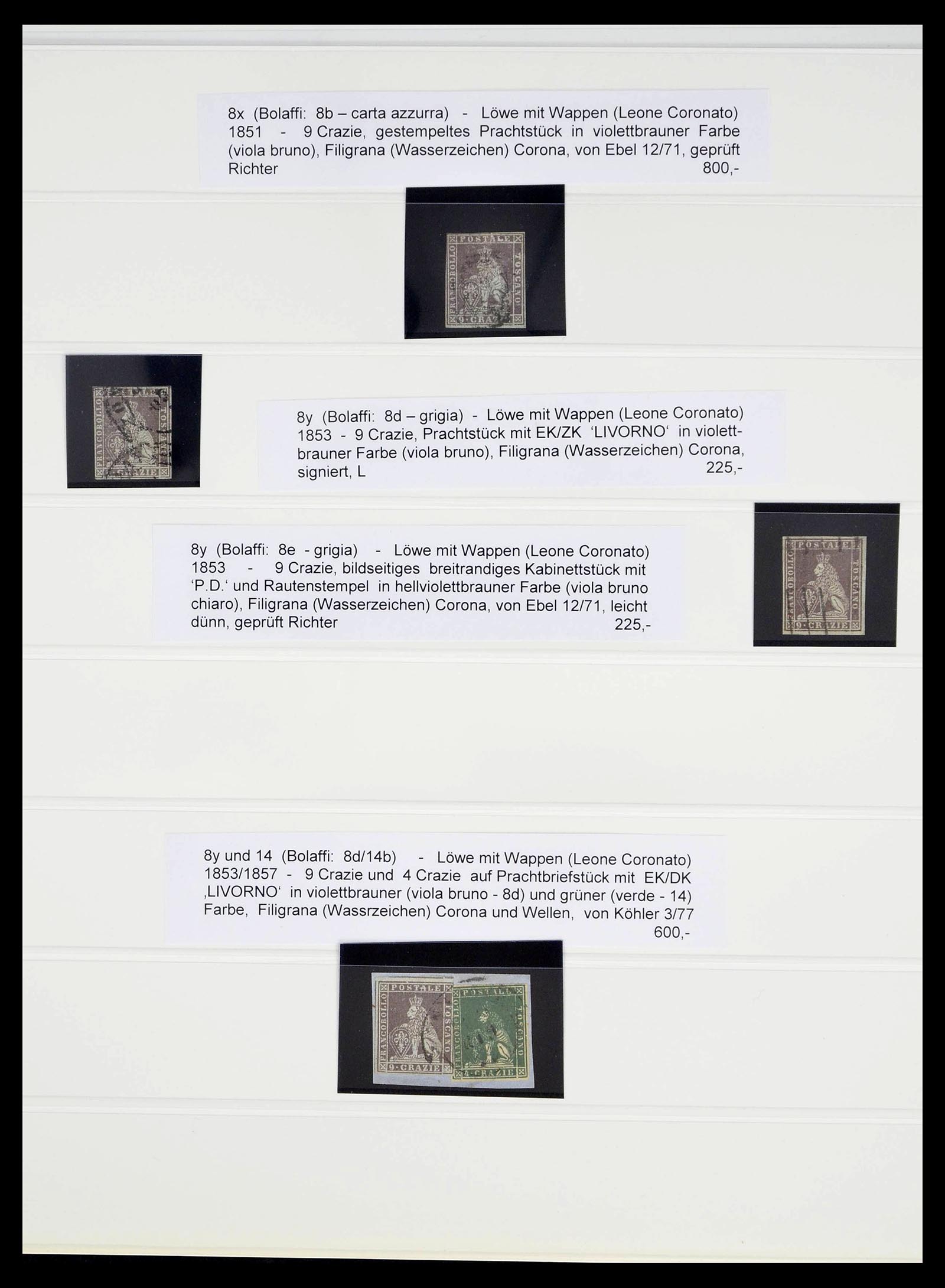 39202 0012 - Stamp collection 39202 Tuscany 1813-1860.