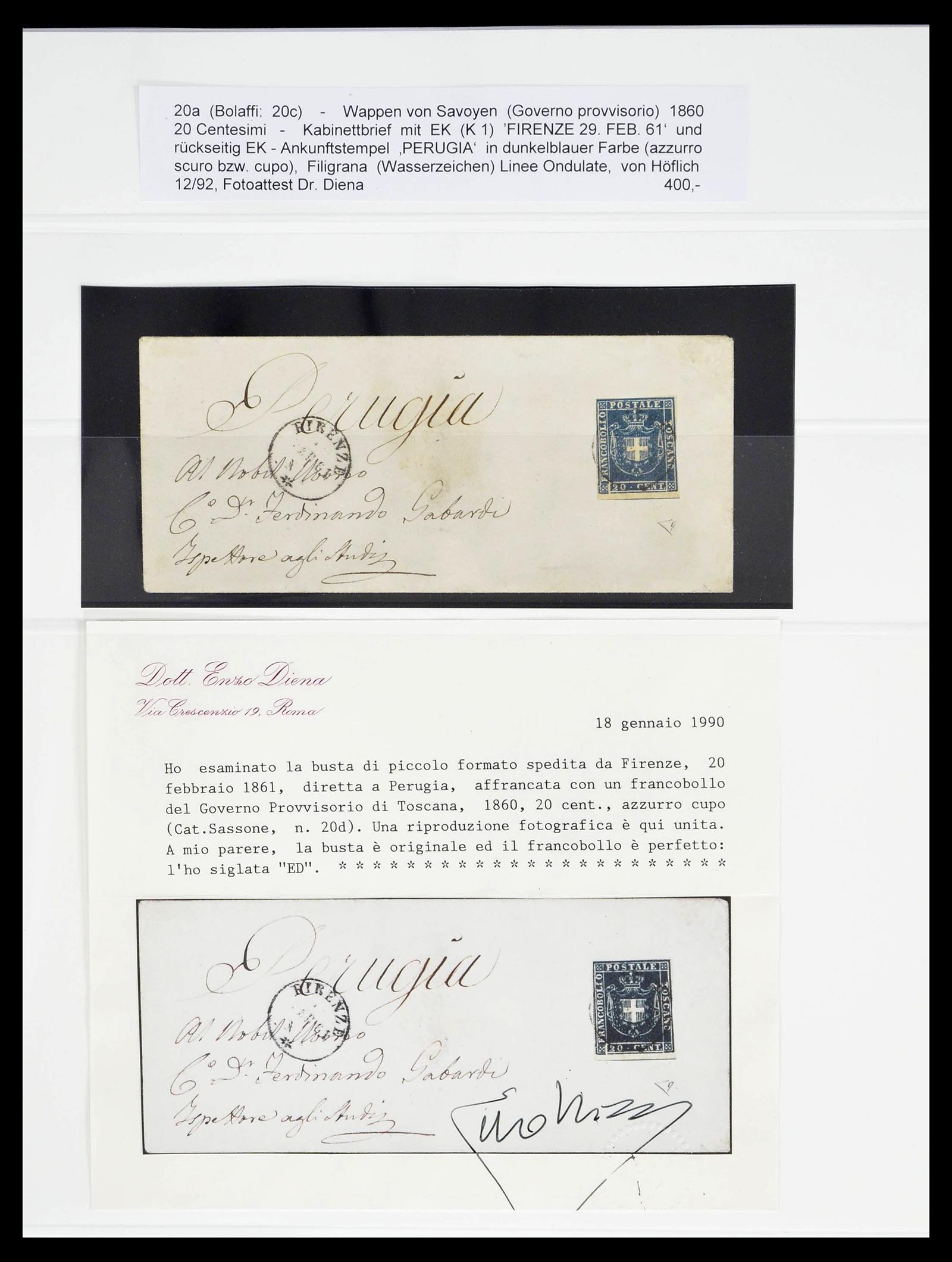 39202 0021 - Postzegelverzameling 39202 Toscane 1813-1860.
