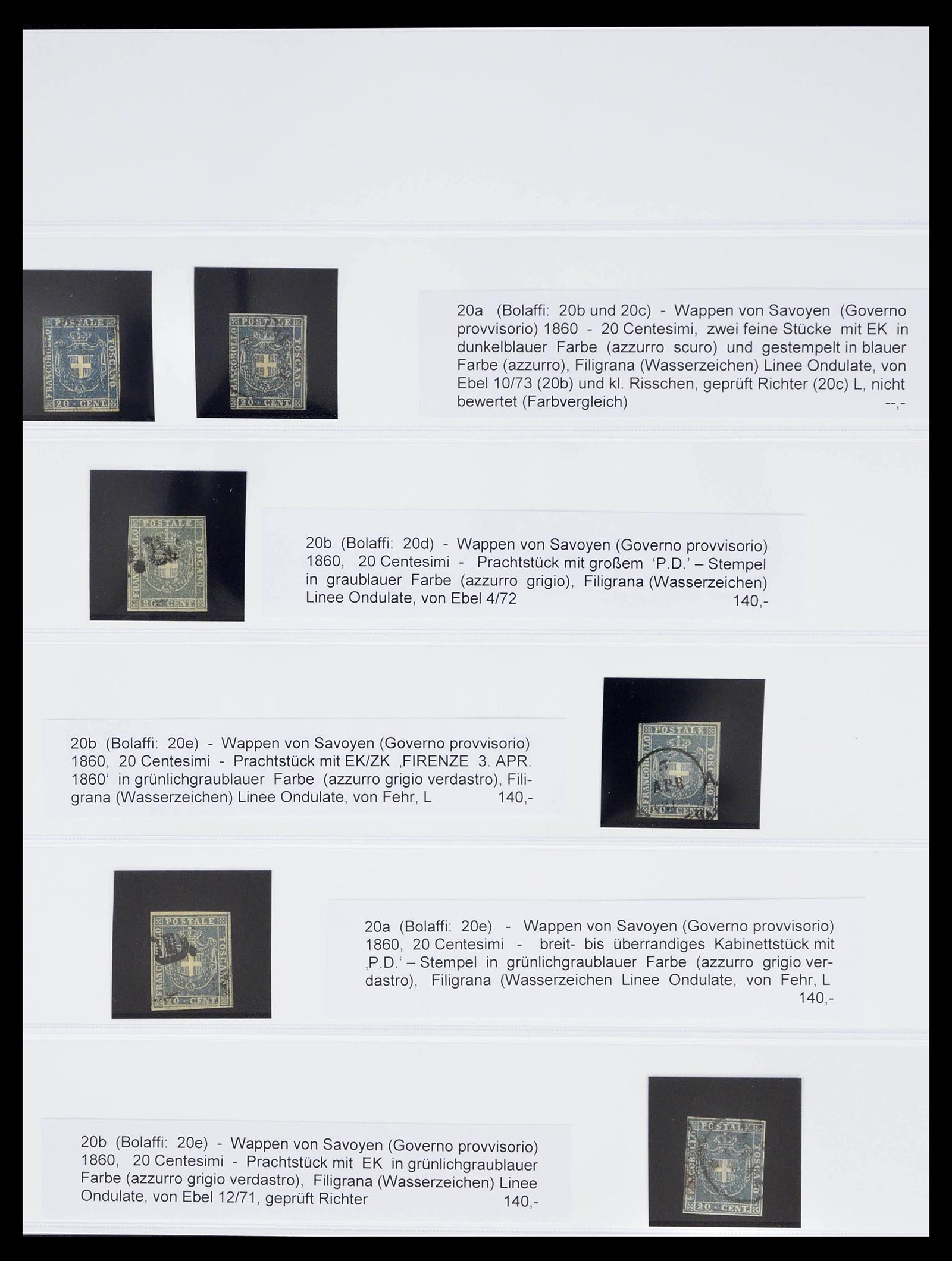 39202 0023 - Postzegelverzameling 39202 Toscane 1813-1860.