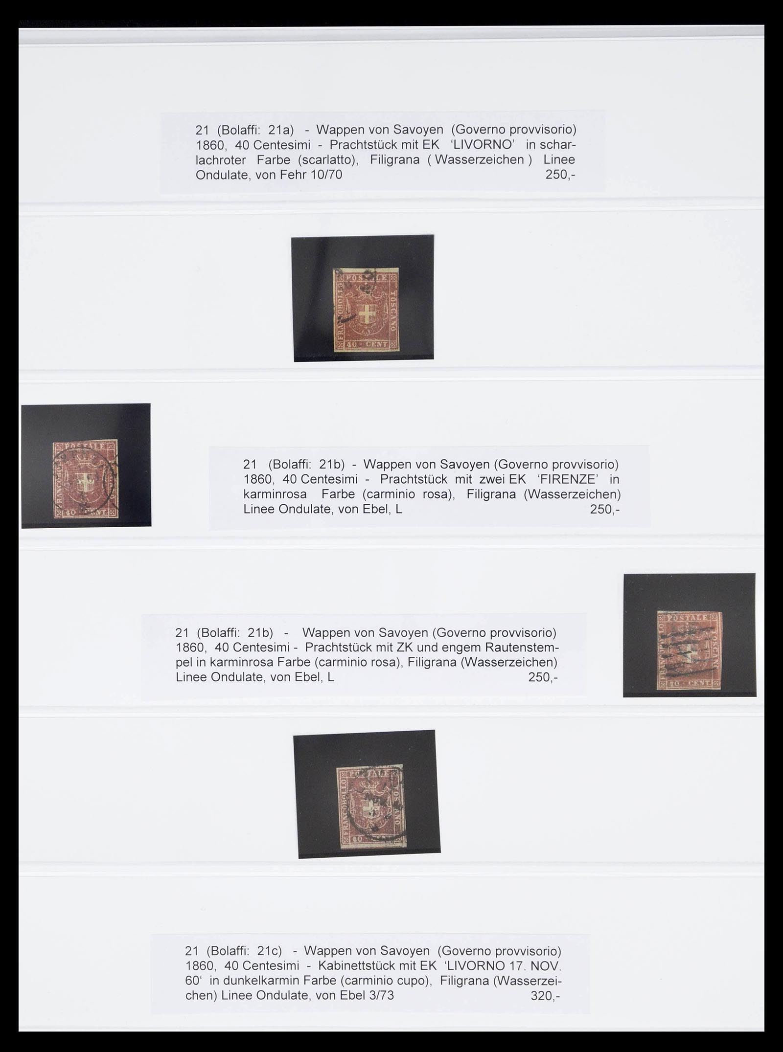 39202 0024 - Postzegelverzameling 39202 Toscane 1813-1860.