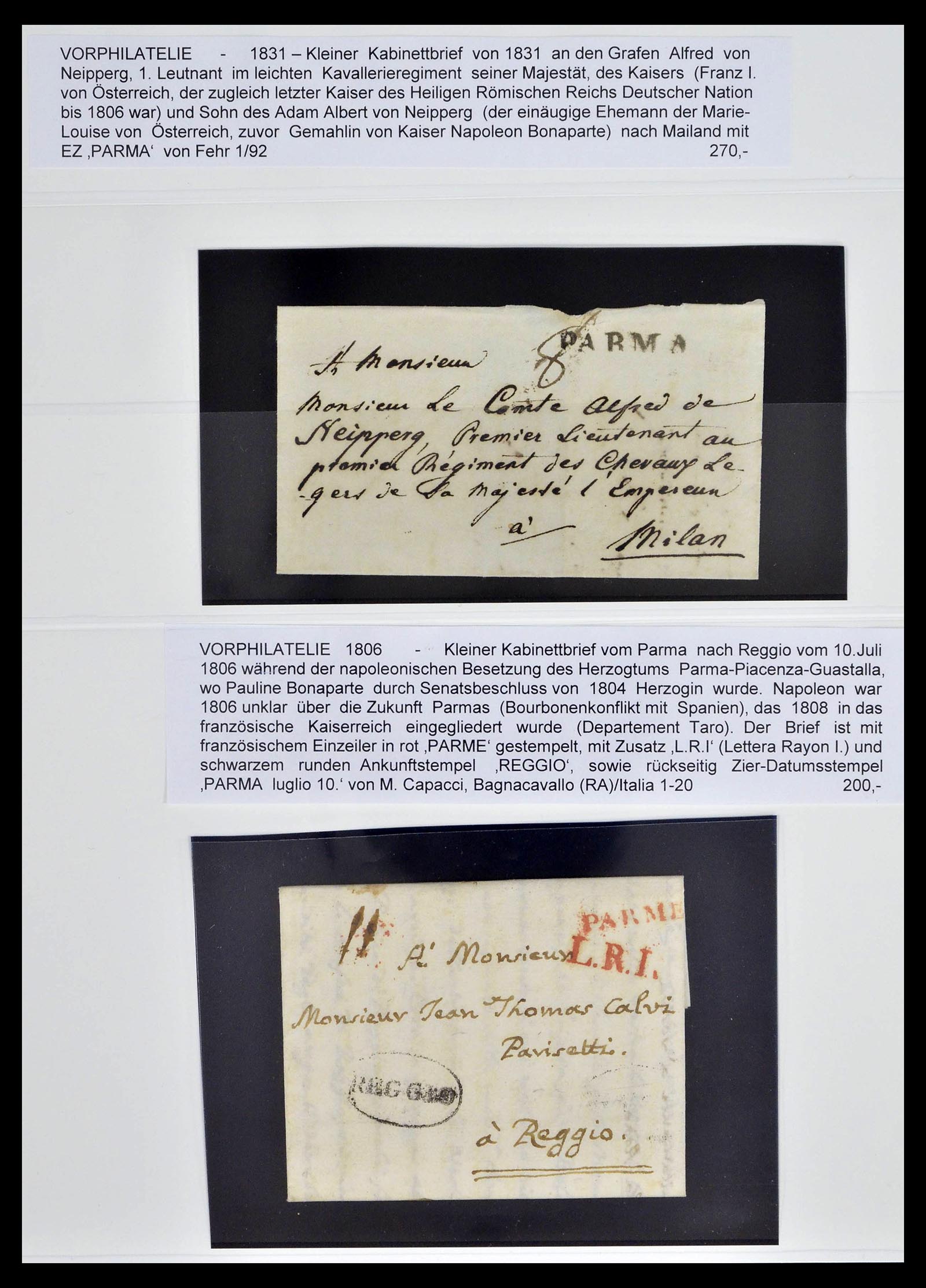 39203 0002 - Postzegelverzameling 39203 Parma 1806-1859.