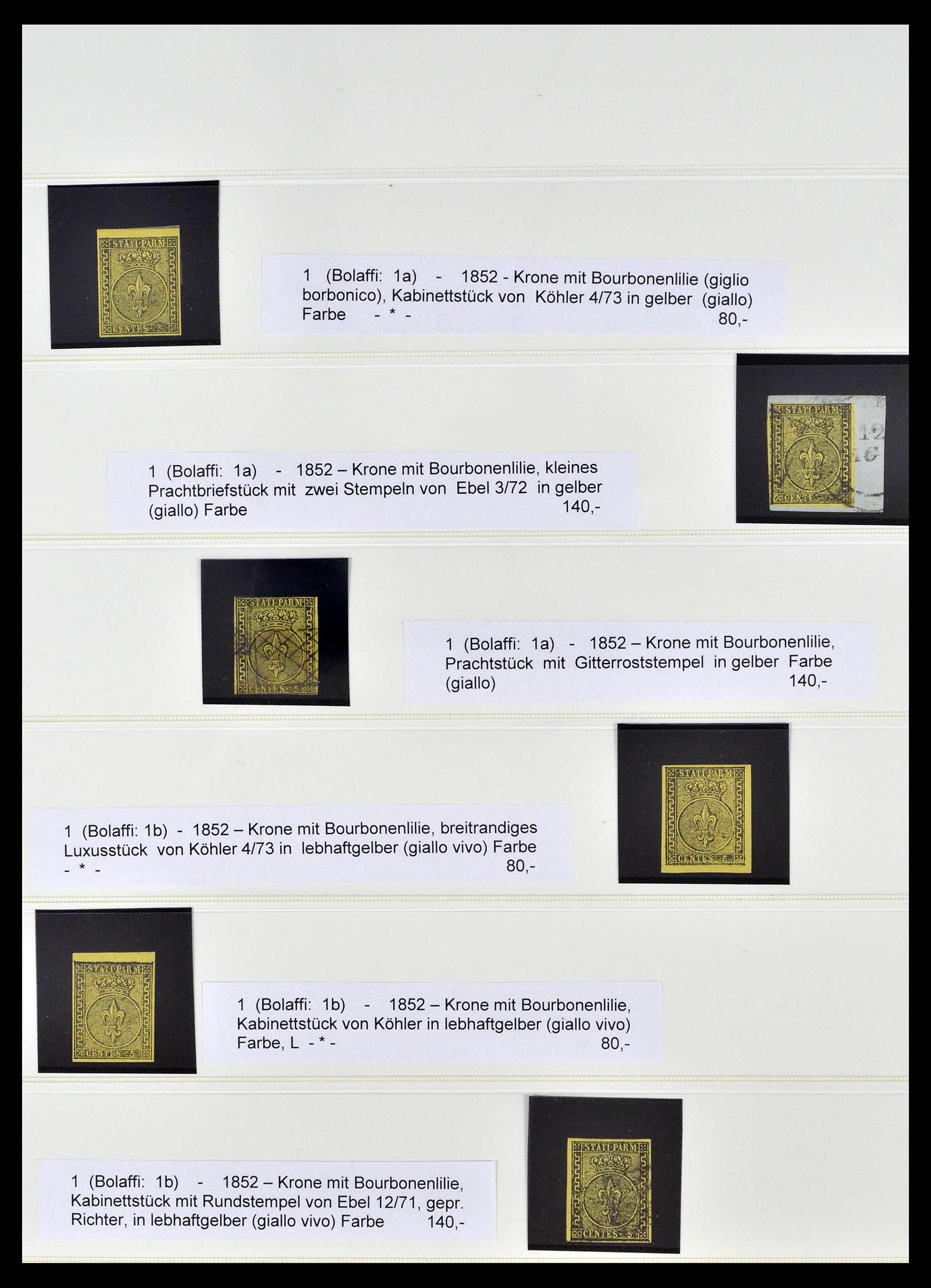 39203 0003 - Postzegelverzameling 39203 Parma 1806-1859.