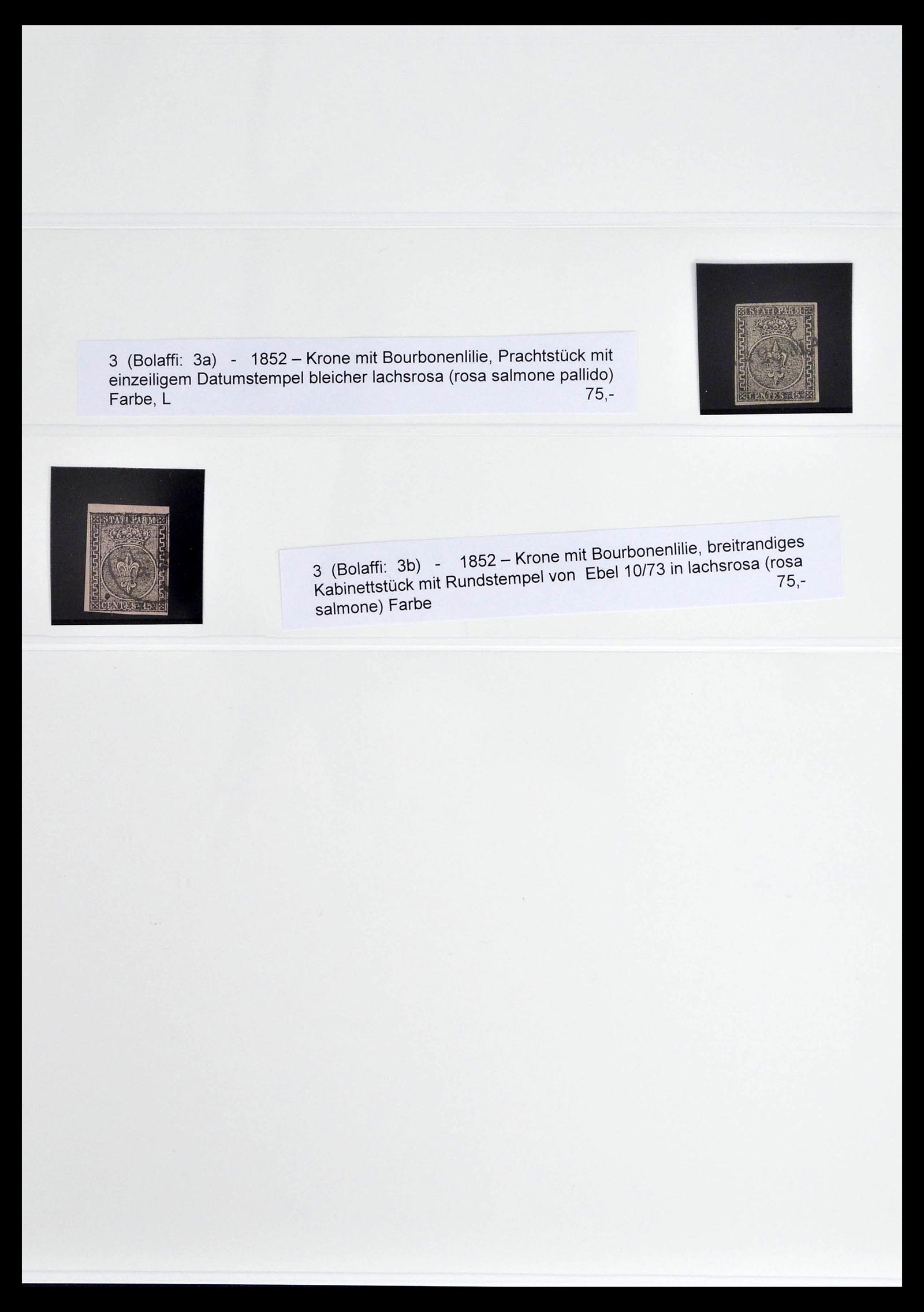 39203 0006 - Postzegelverzameling 39203 Parma 1806-1859.