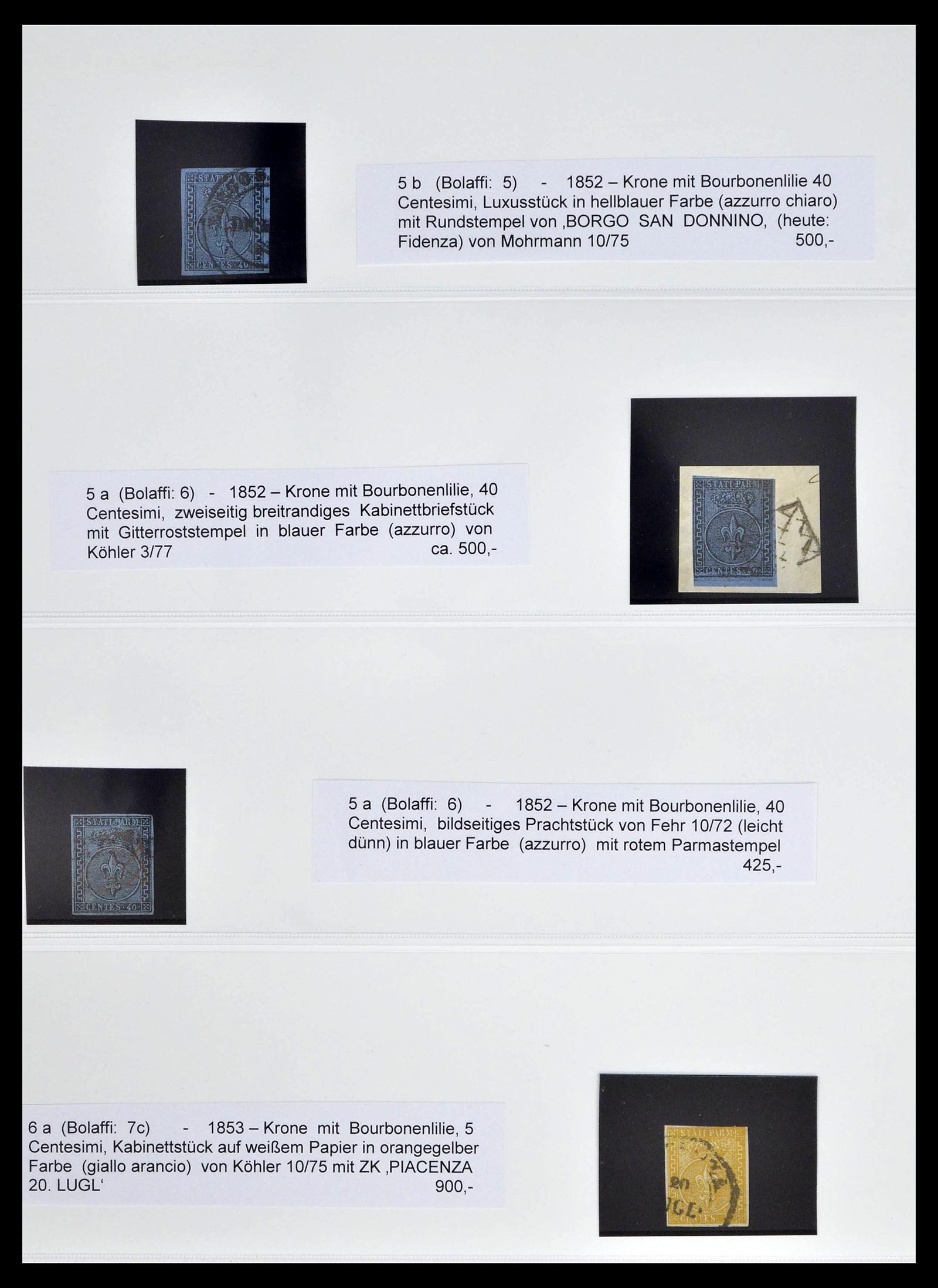 39203 0009 - Postzegelverzameling 39203 Parma 1806-1859.