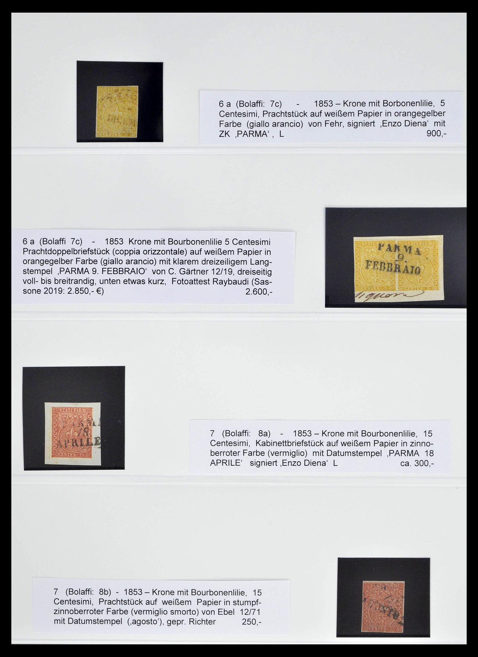 39203 0010 - Postzegelverzameling 39203 Parma 1806-1859.