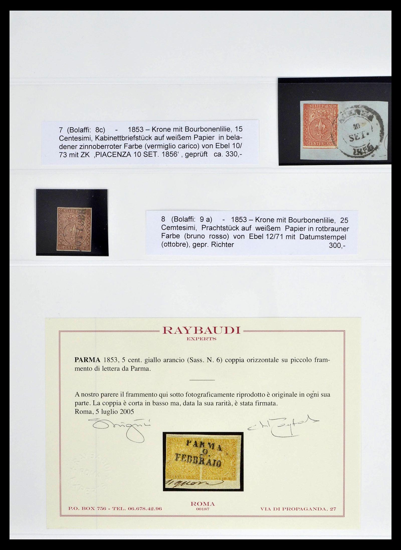 39203 0012 - Postzegelverzameling 39203 Parma 1806-1859.