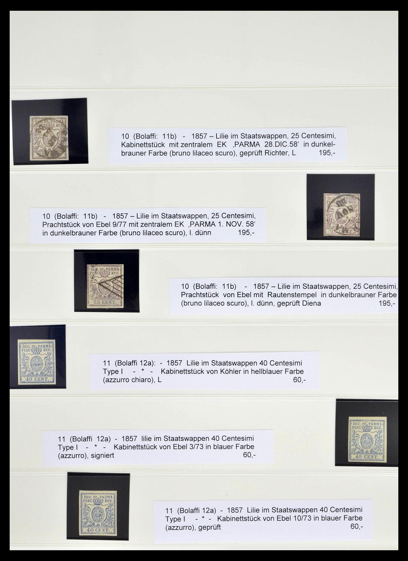 39203 0015 - Postzegelverzameling 39203 Parma 1806-1859.