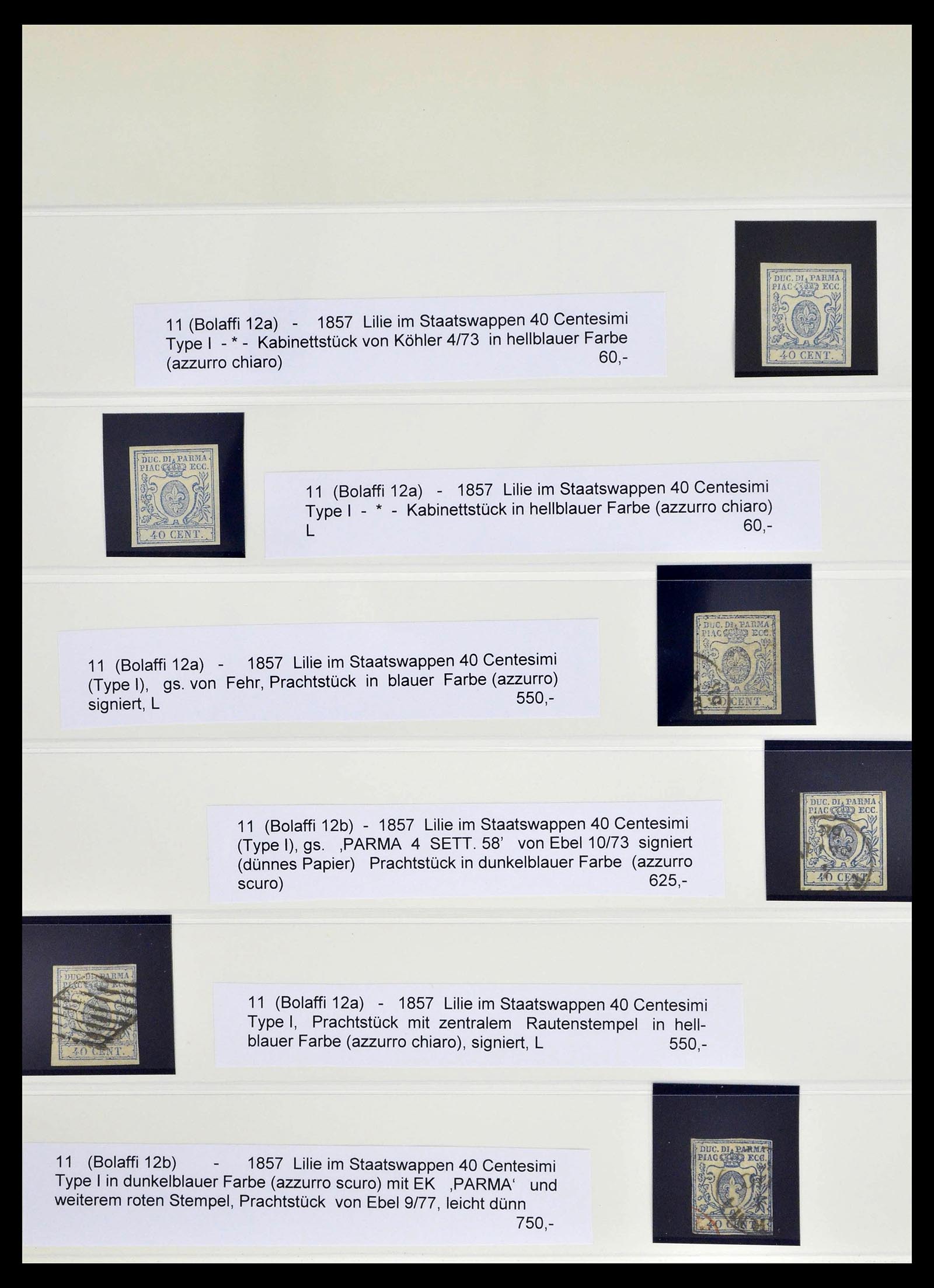 39203 0016 - Postzegelverzameling 39203 Parma 1806-1859.