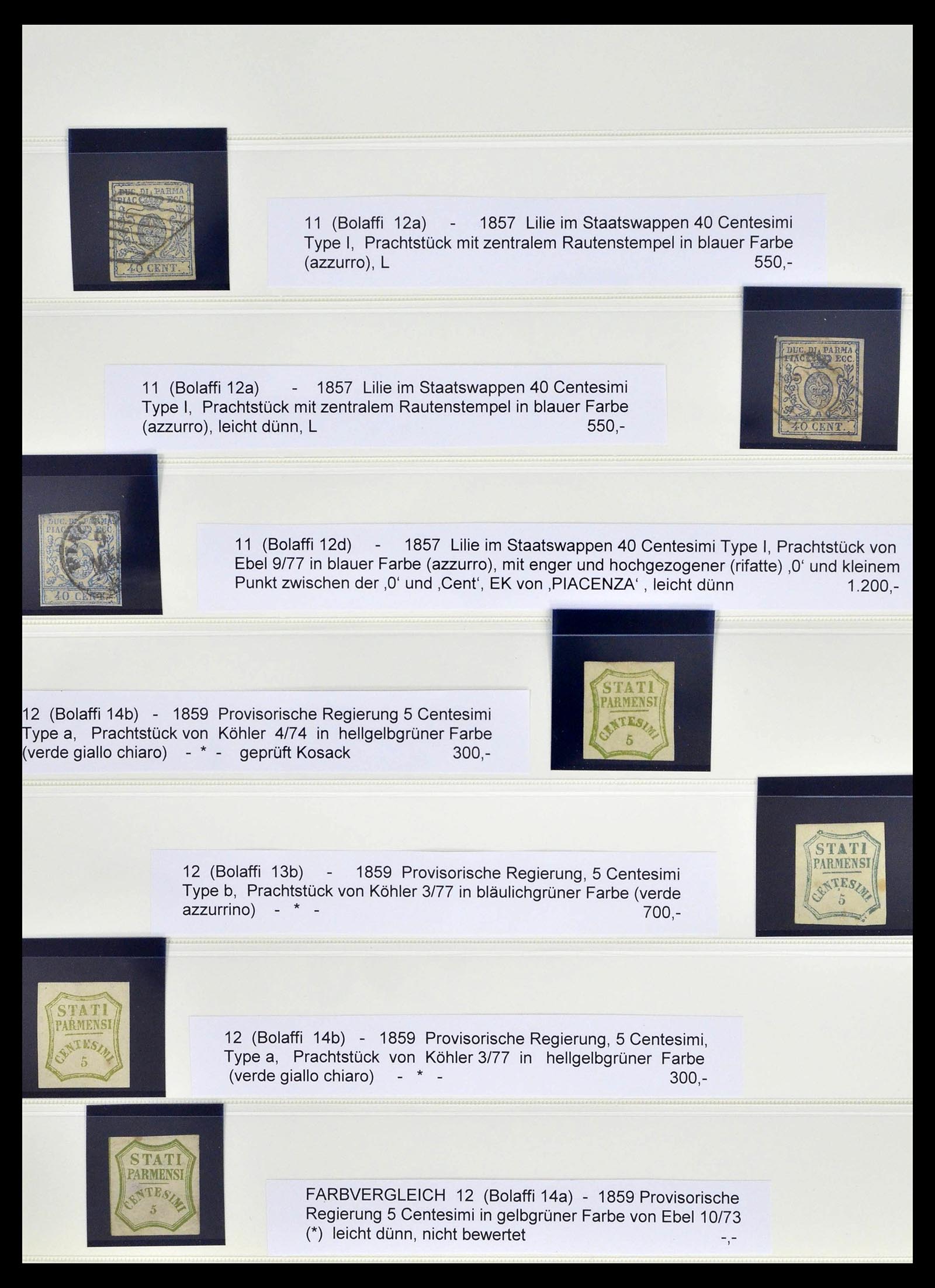 39203 0017 - Postzegelverzameling 39203 Parma 1806-1859.