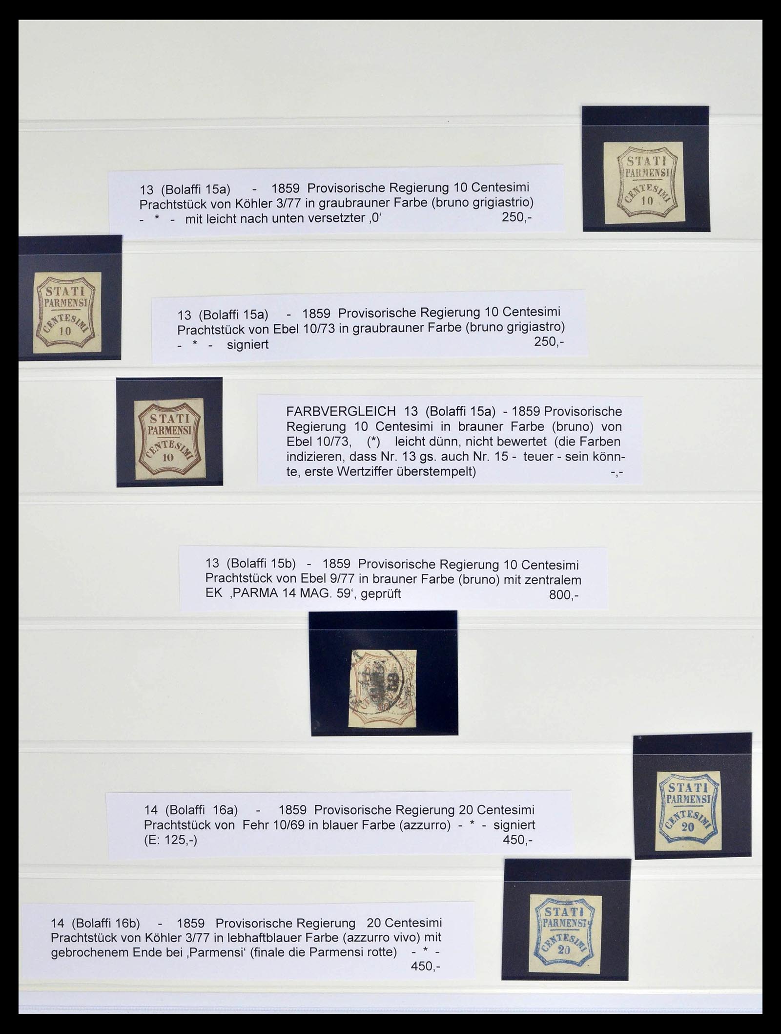 39203 0018 - Postzegelverzameling 39203 Parma 1806-1859.