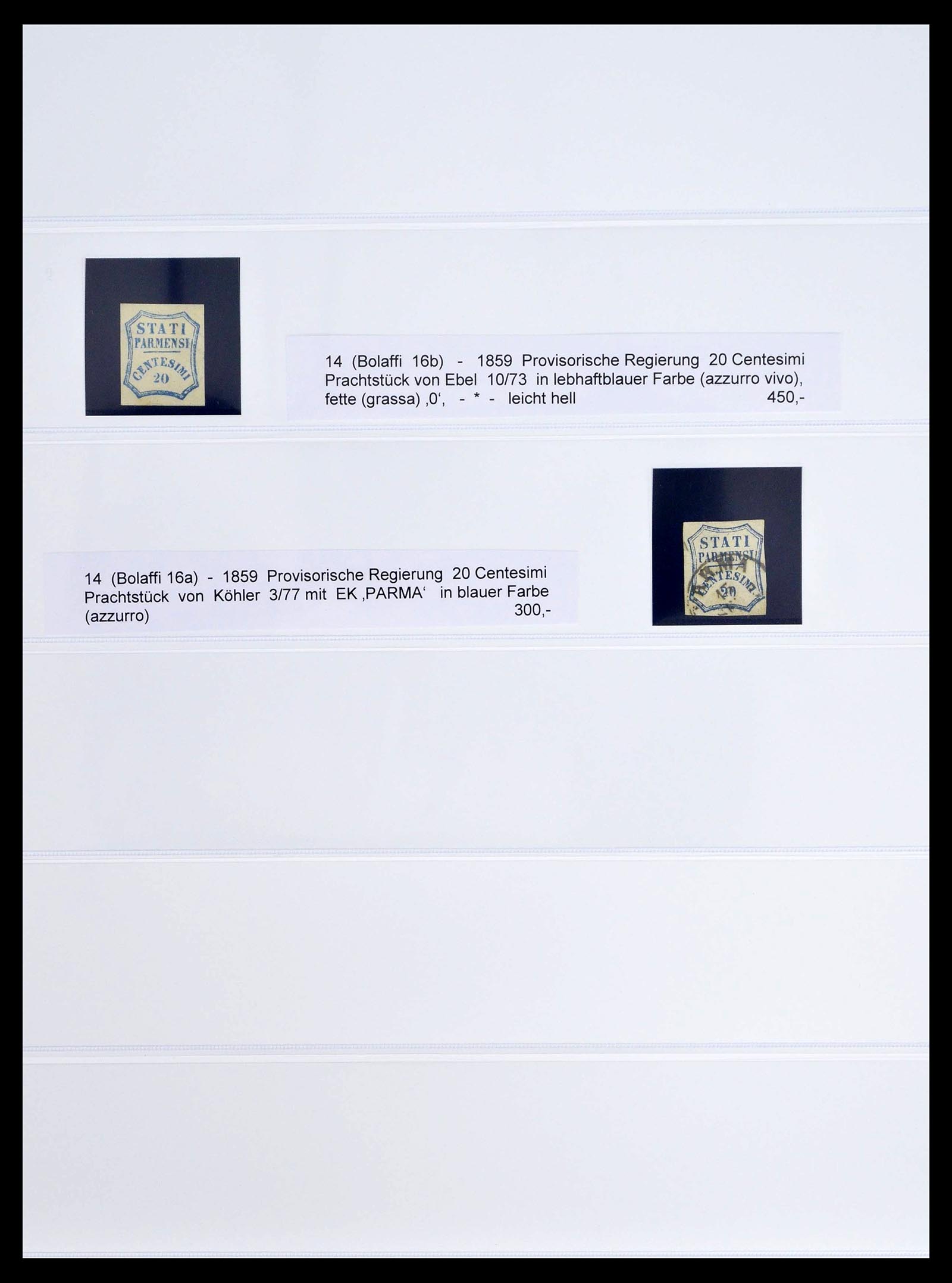 39203 0019 - Postzegelverzameling 39203 Parma 1806-1859.