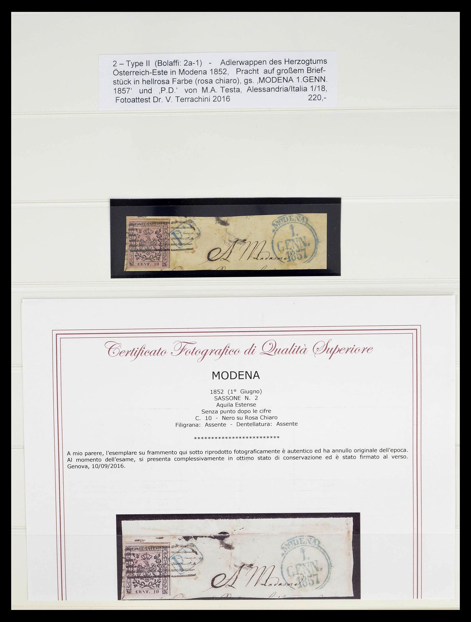 39204 0007 - Stamp collection 39204 Modena 1776 (!)-1859.